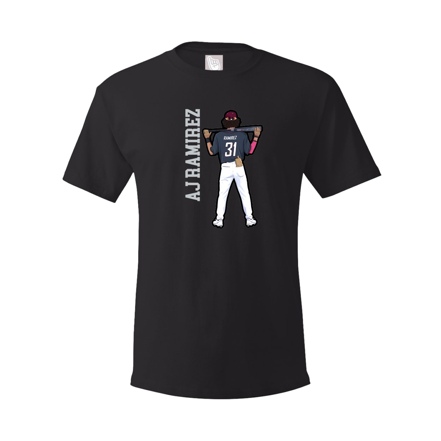 Youth Tee — Name Vertical in Black