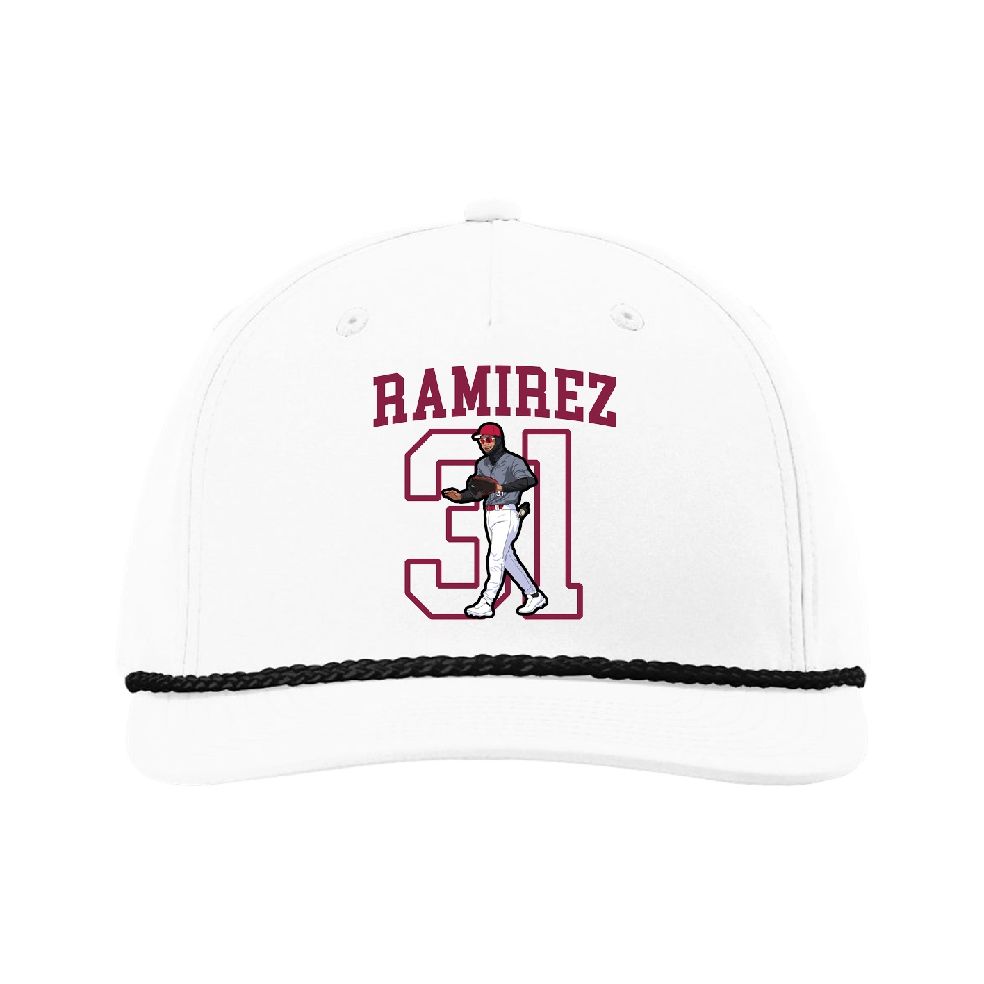 Five-Panel Classic Rope Cap — Shirsey in White
