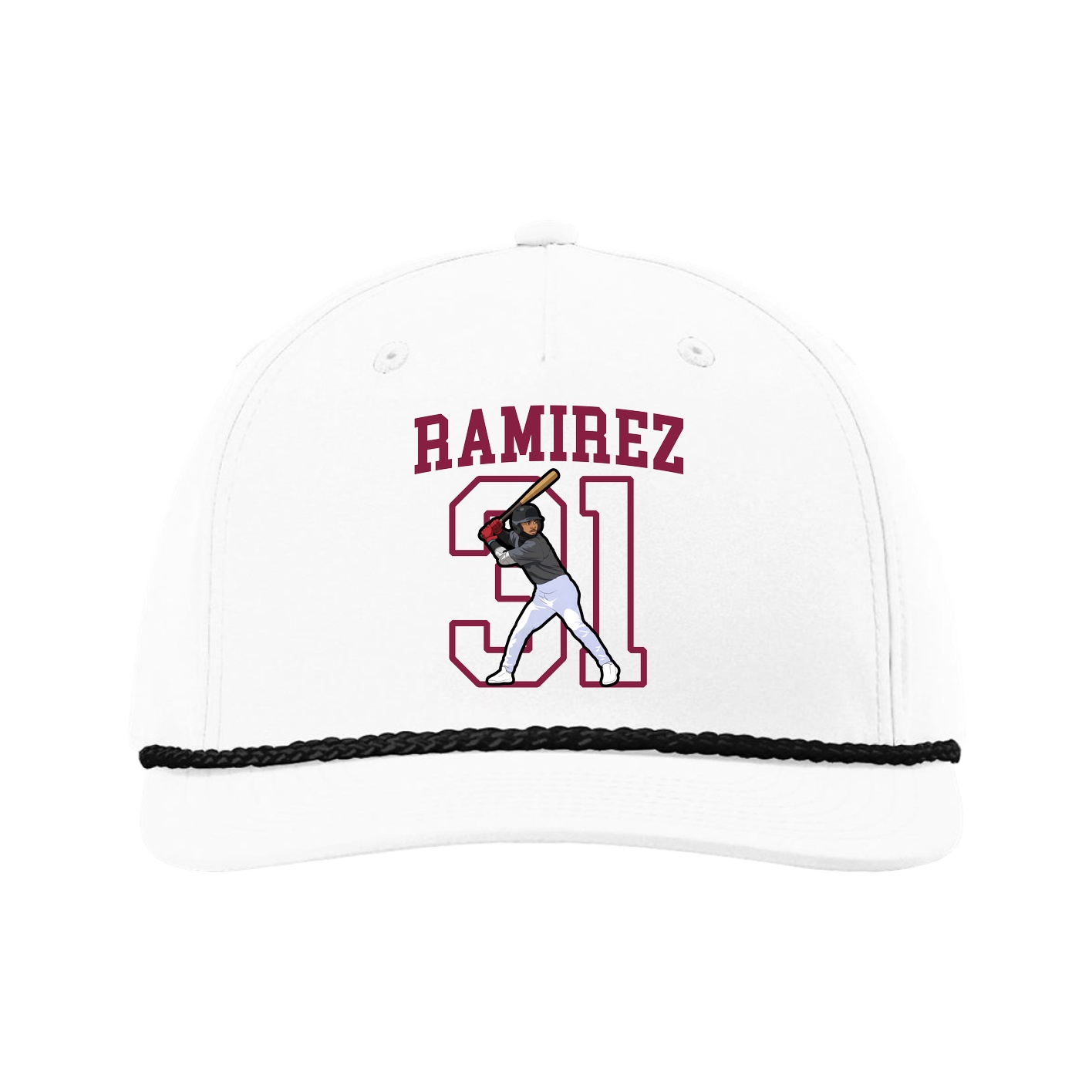 Five-Panel Classic Rope Cap — Shirsey in White