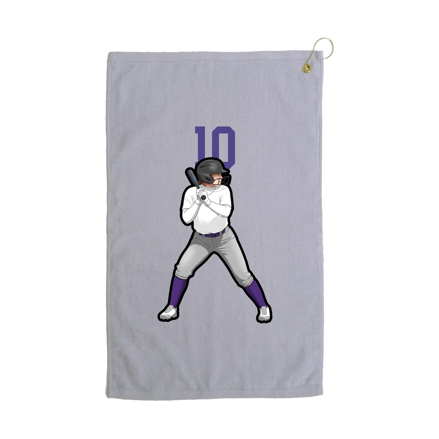 Golf Towel — Number Top in Grey
