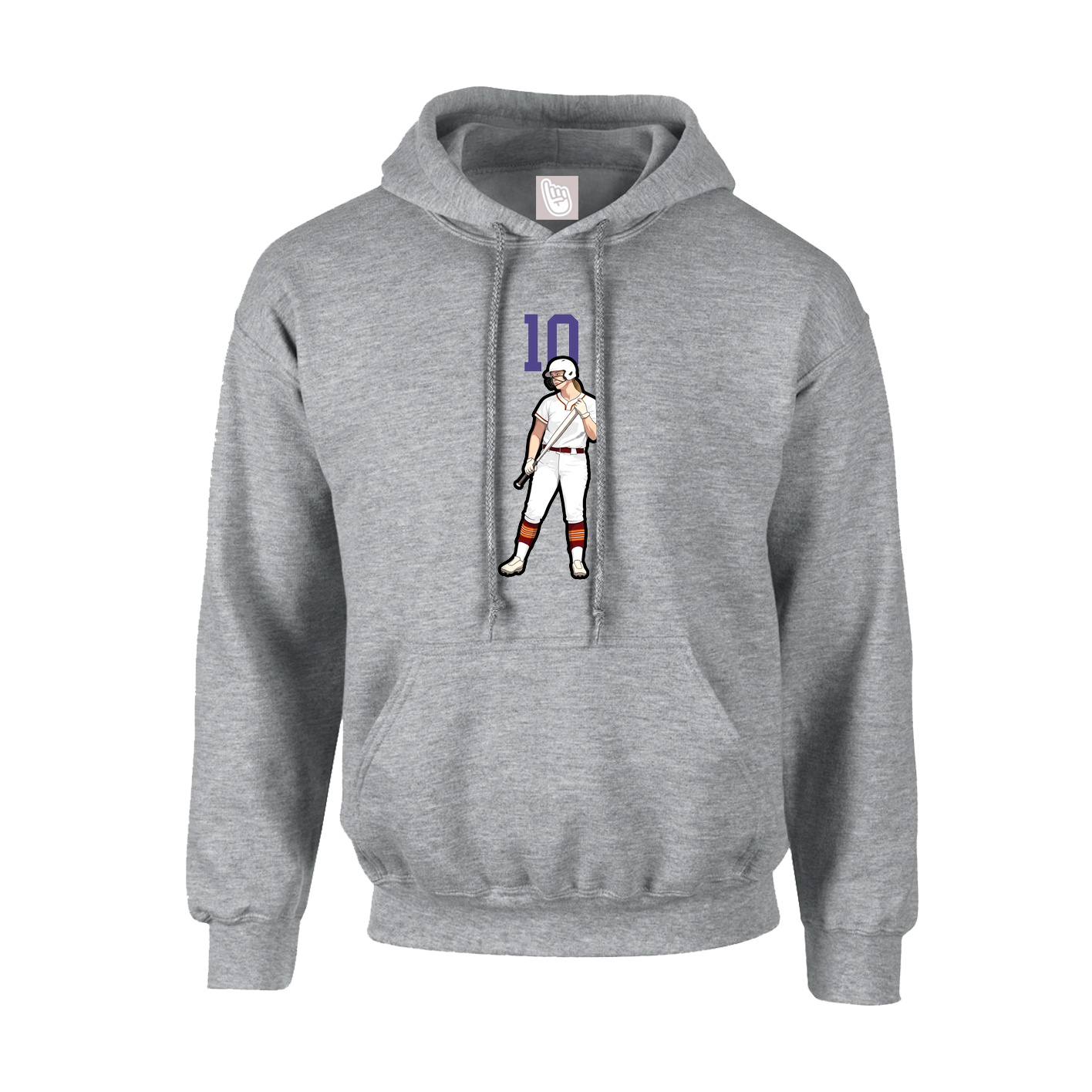 Youth Hoodie — Number Top in Grey