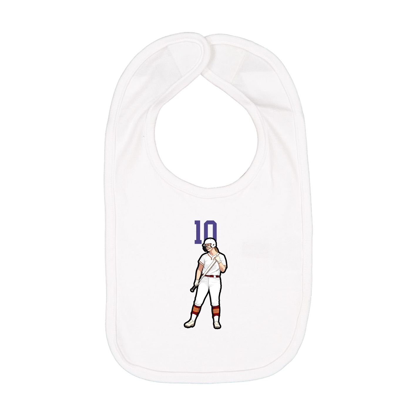 Infant Bib — Number Top in White