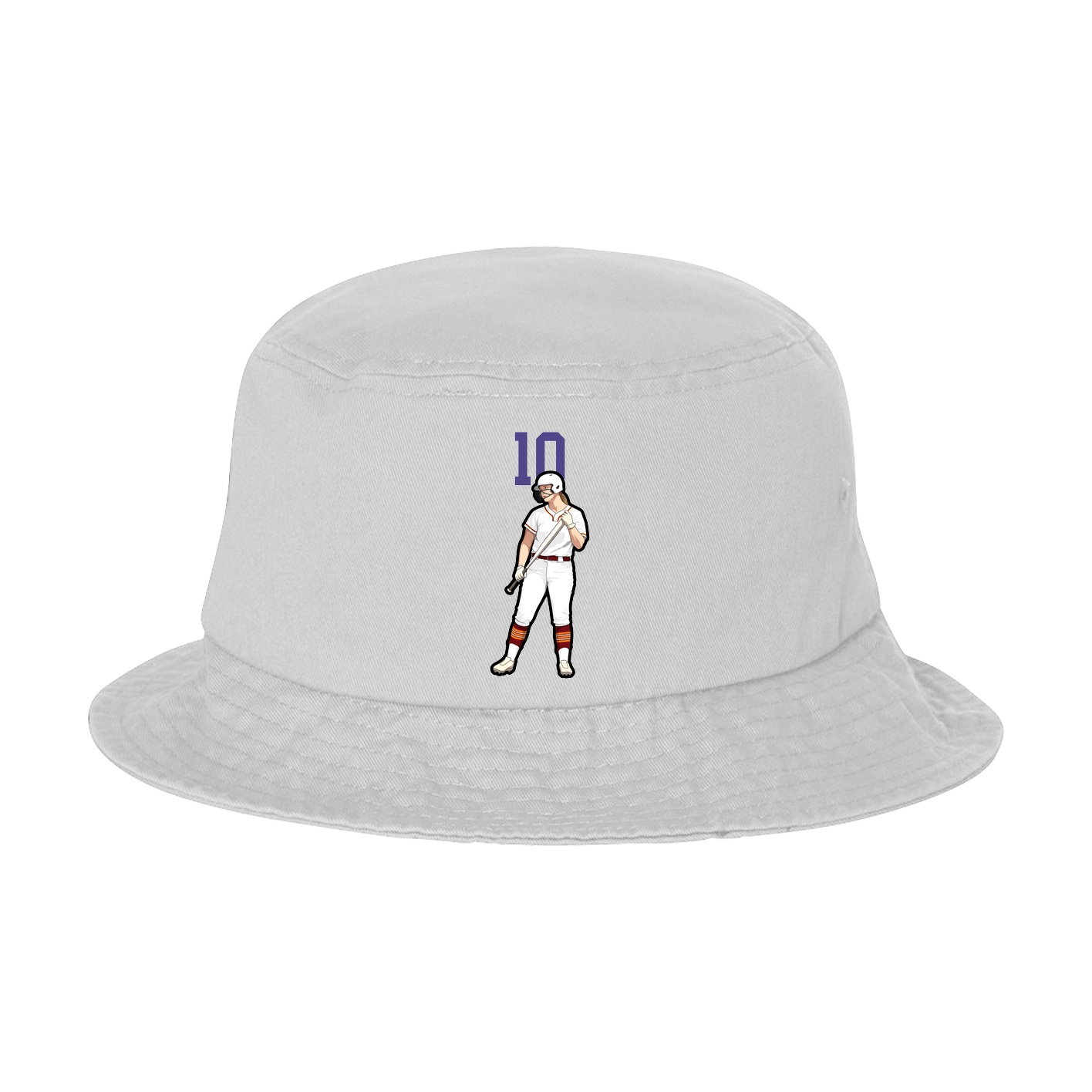 Bucket Cap — Number Top in White