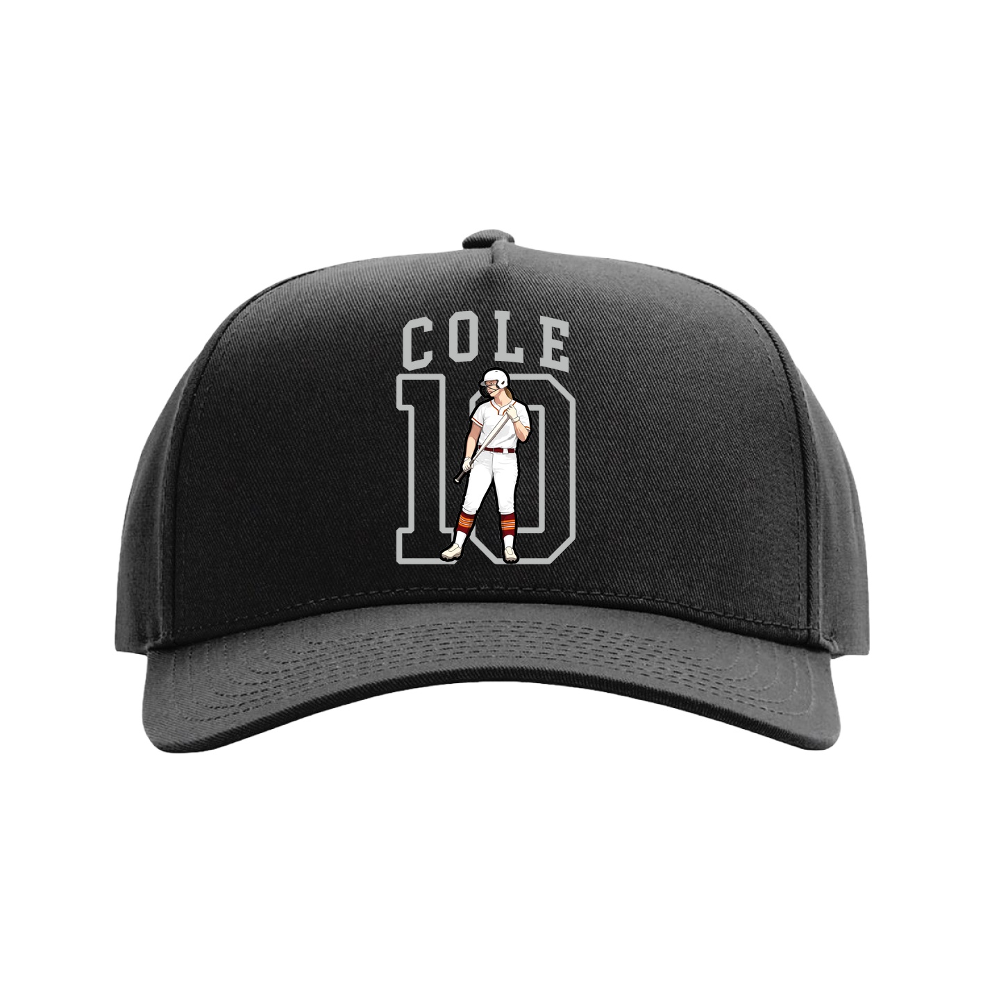 Full Fabric Five-Panel Champ Cap — Shirsey in Black
