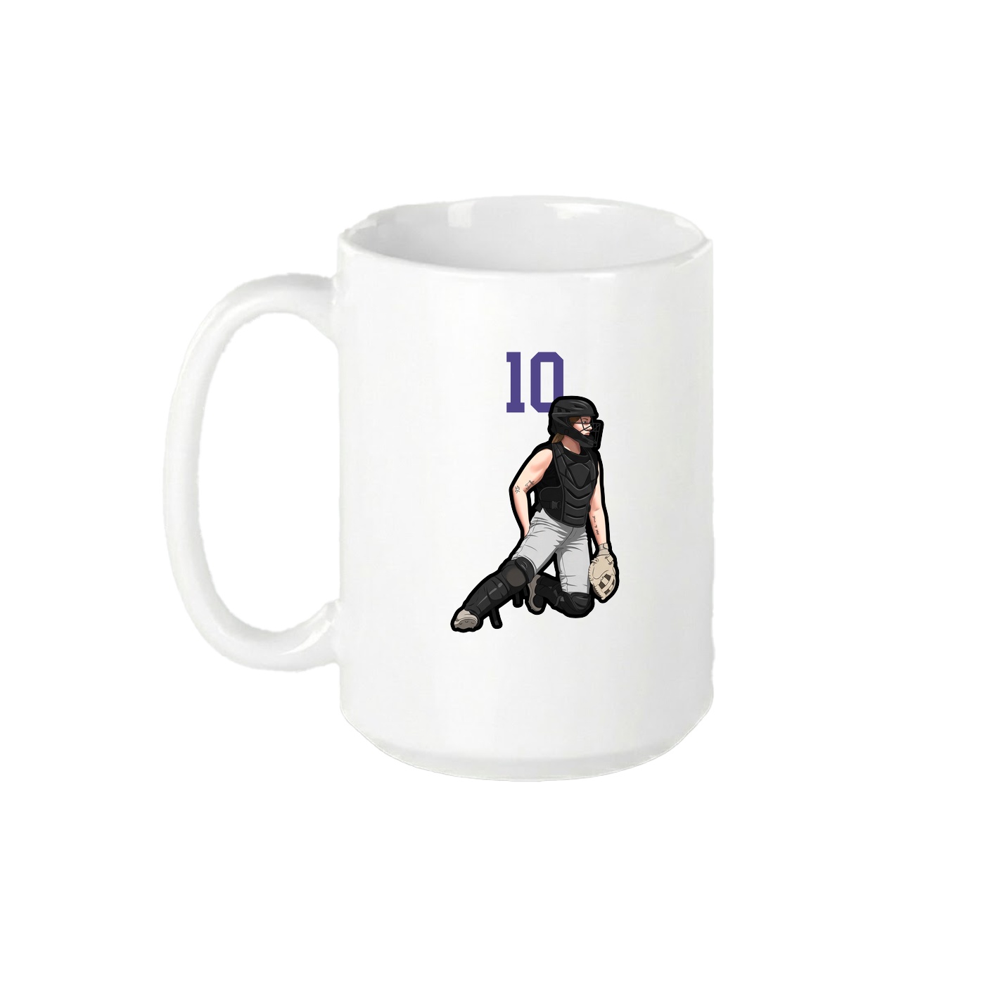 15oz Coffee Mug — Number Top in White