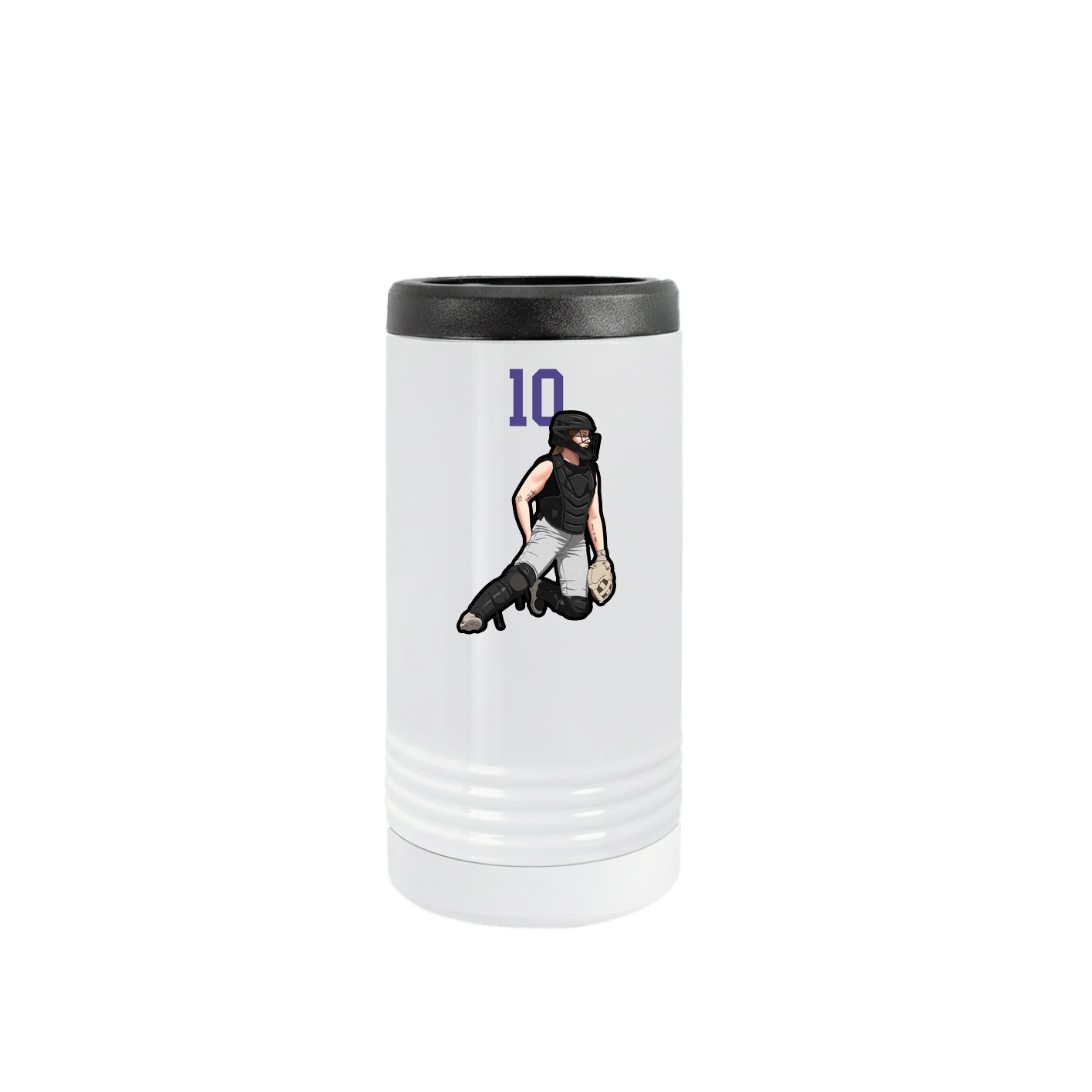 Slim Beverage Holder — Number Top in White