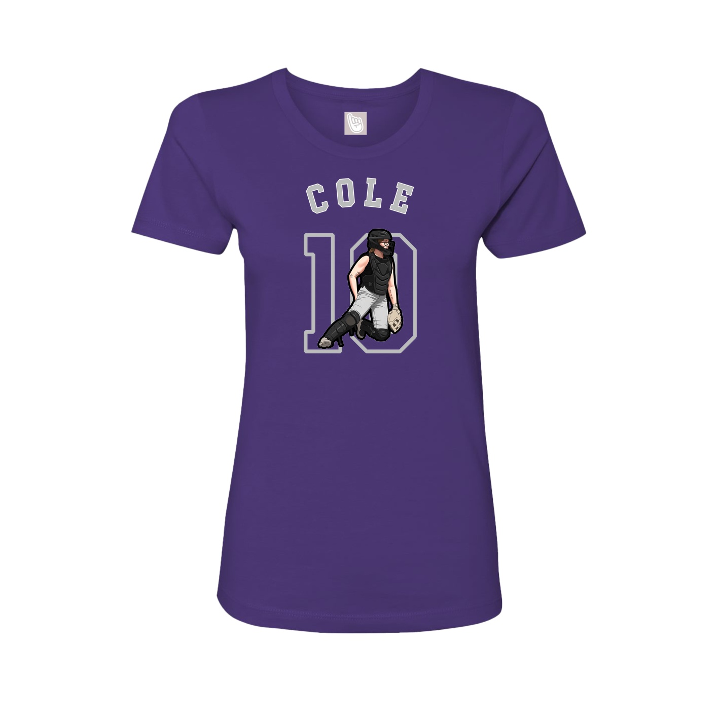 Fitted Women's Tee — Shirsey Arch in Purple