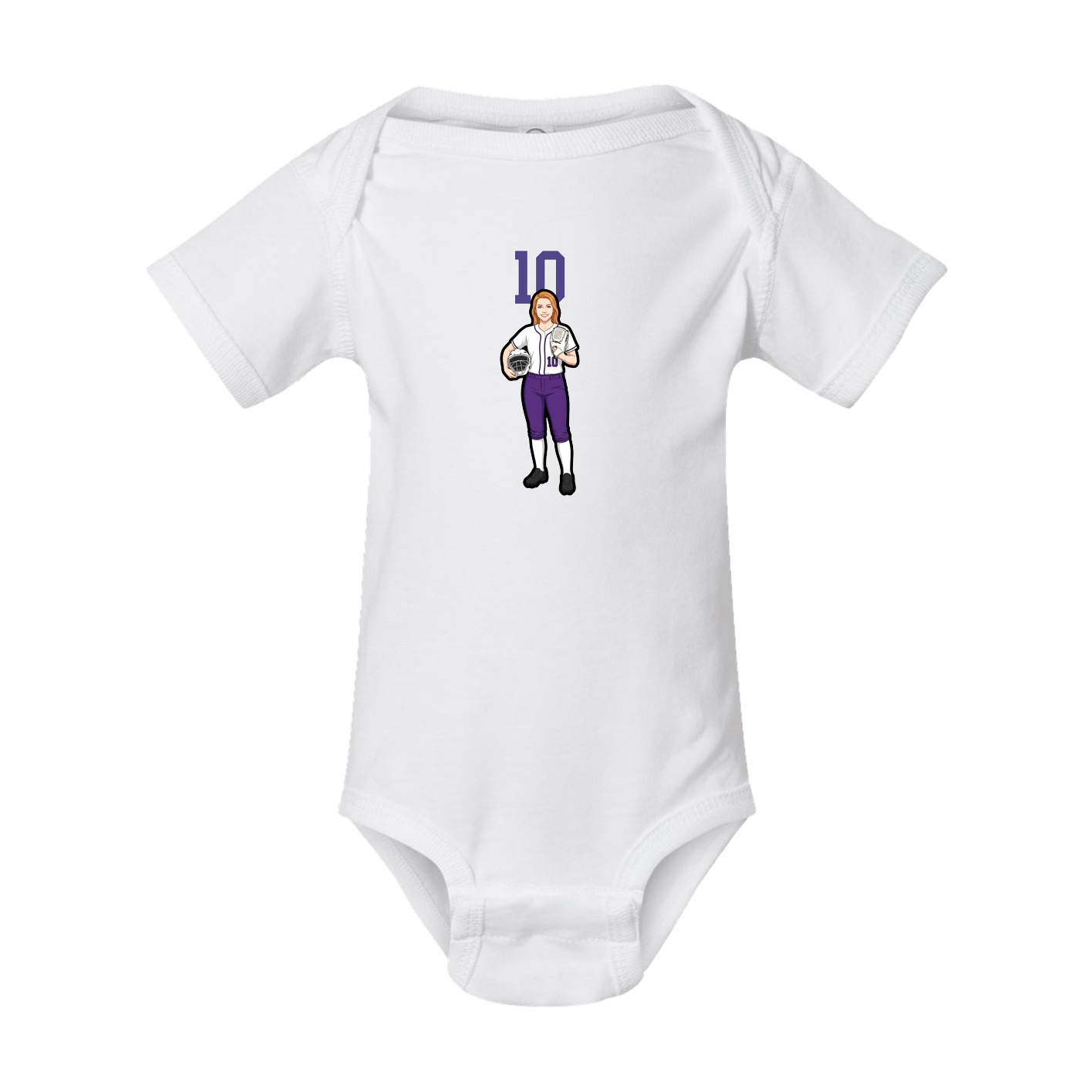 Baby Onesie — Number Top in White