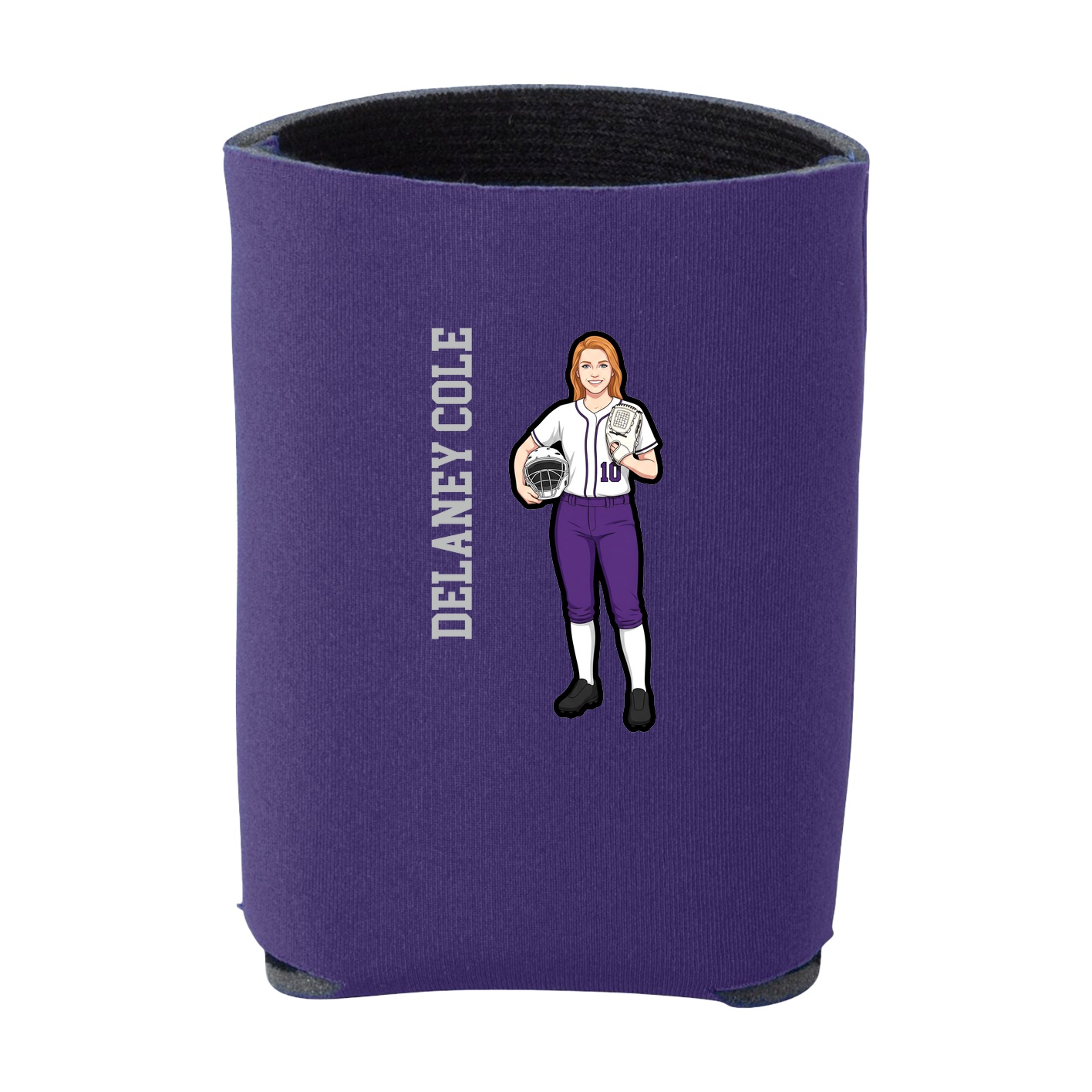 Can Holder — Name Vertical in Purple