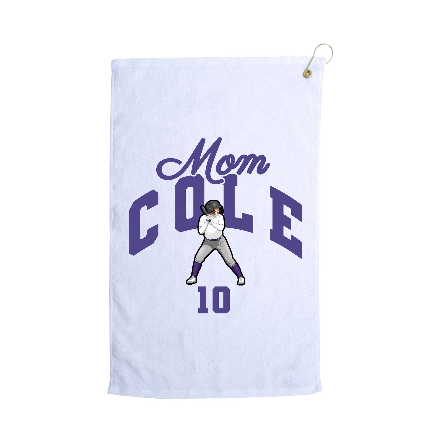 Golf Towel — Mothers Day Arch in White