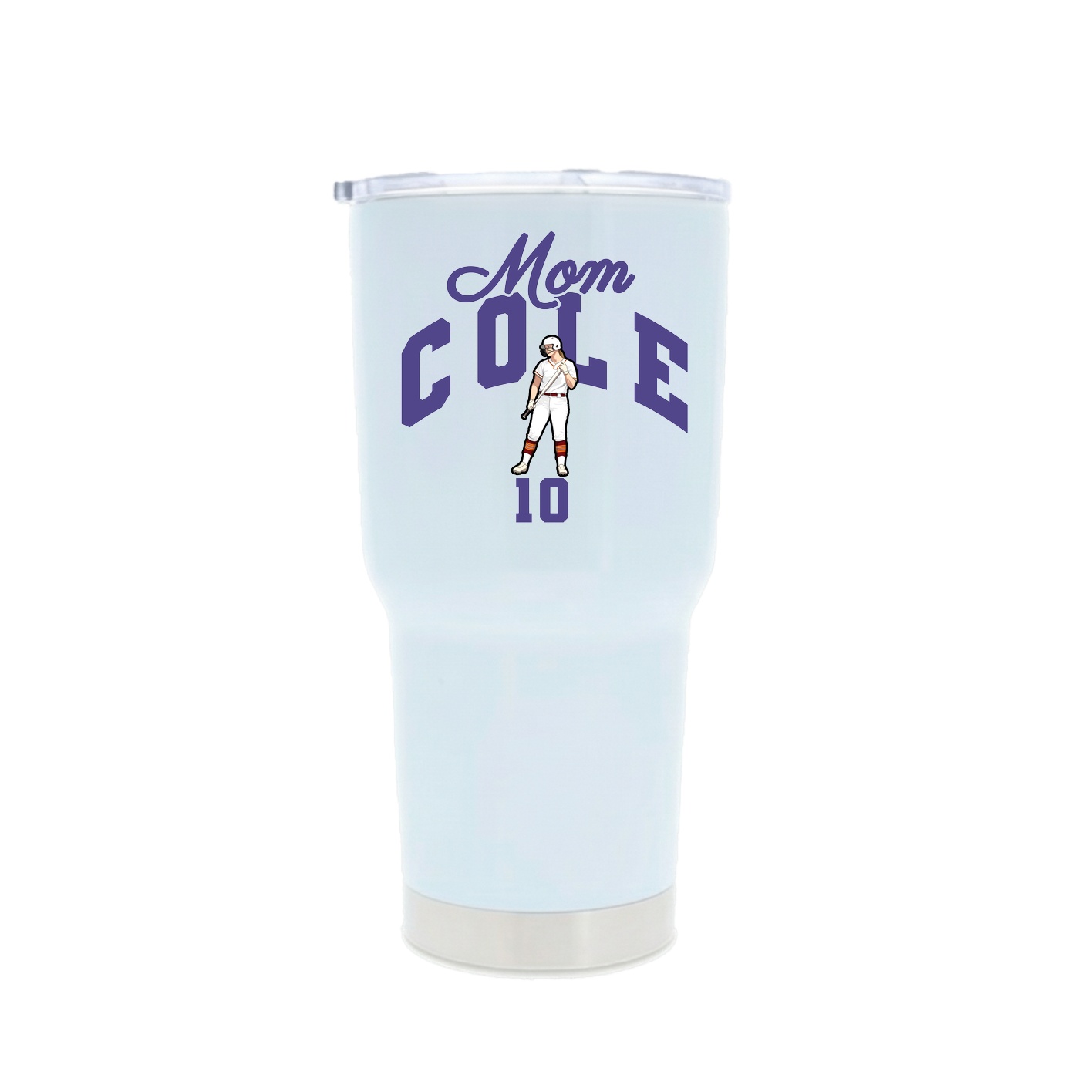 30oz Stainless Steel Tumbler — Mothers Day Arch in White