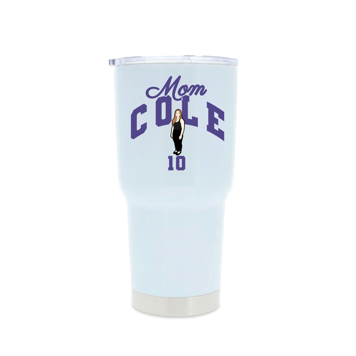 30oz Stainless Steel Tumbler — Mothers Day Arch in White