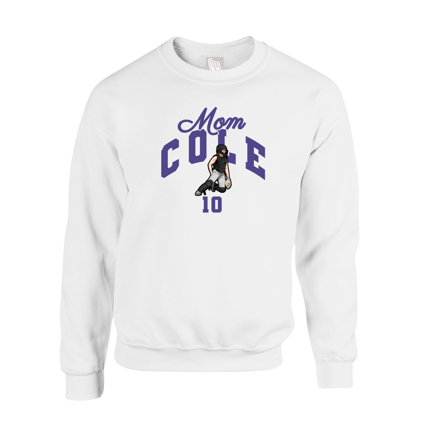 Fleece Crew — Mothers Day Arch in White
