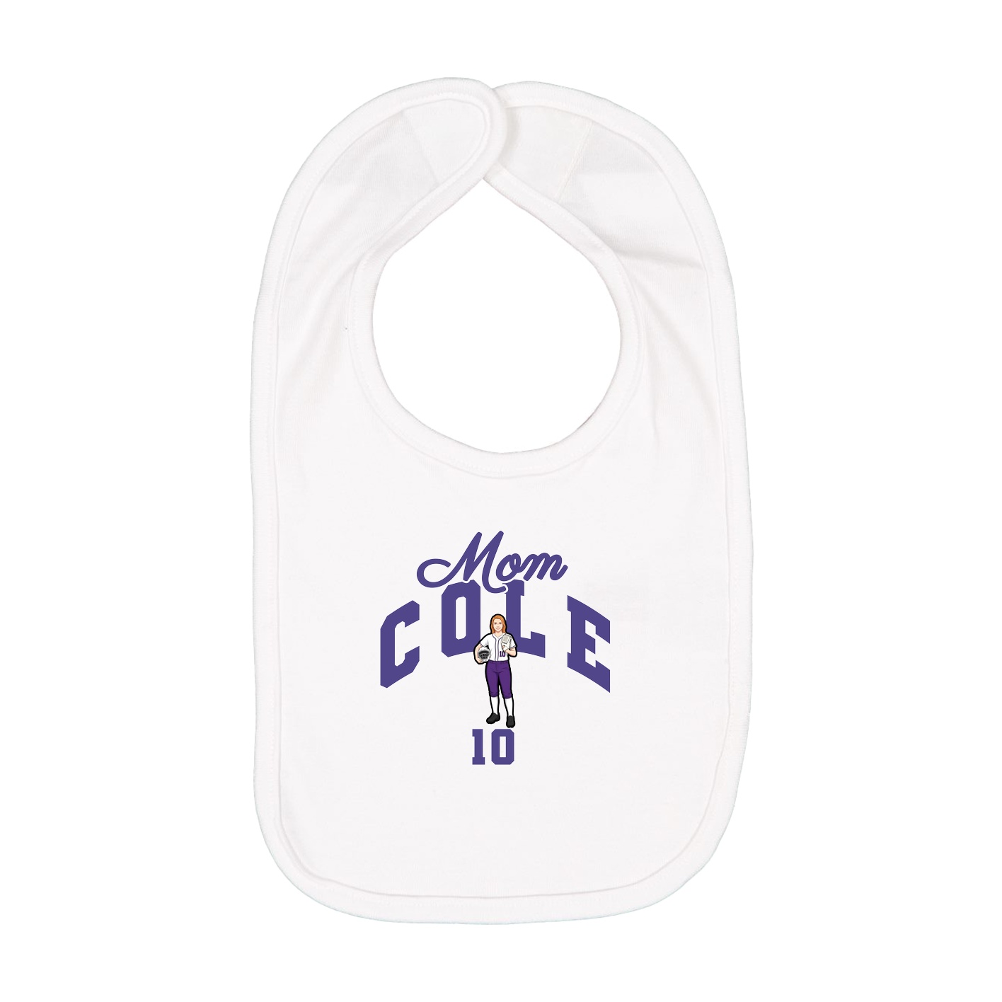 Infant Bib — Mothers Day Arch in White