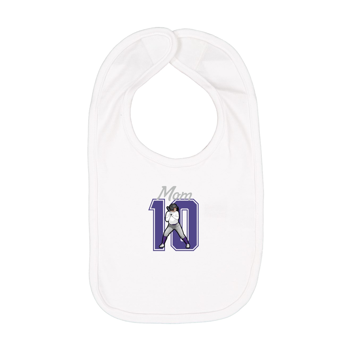 Infant Bib — Mothers Day Shirsey in White
