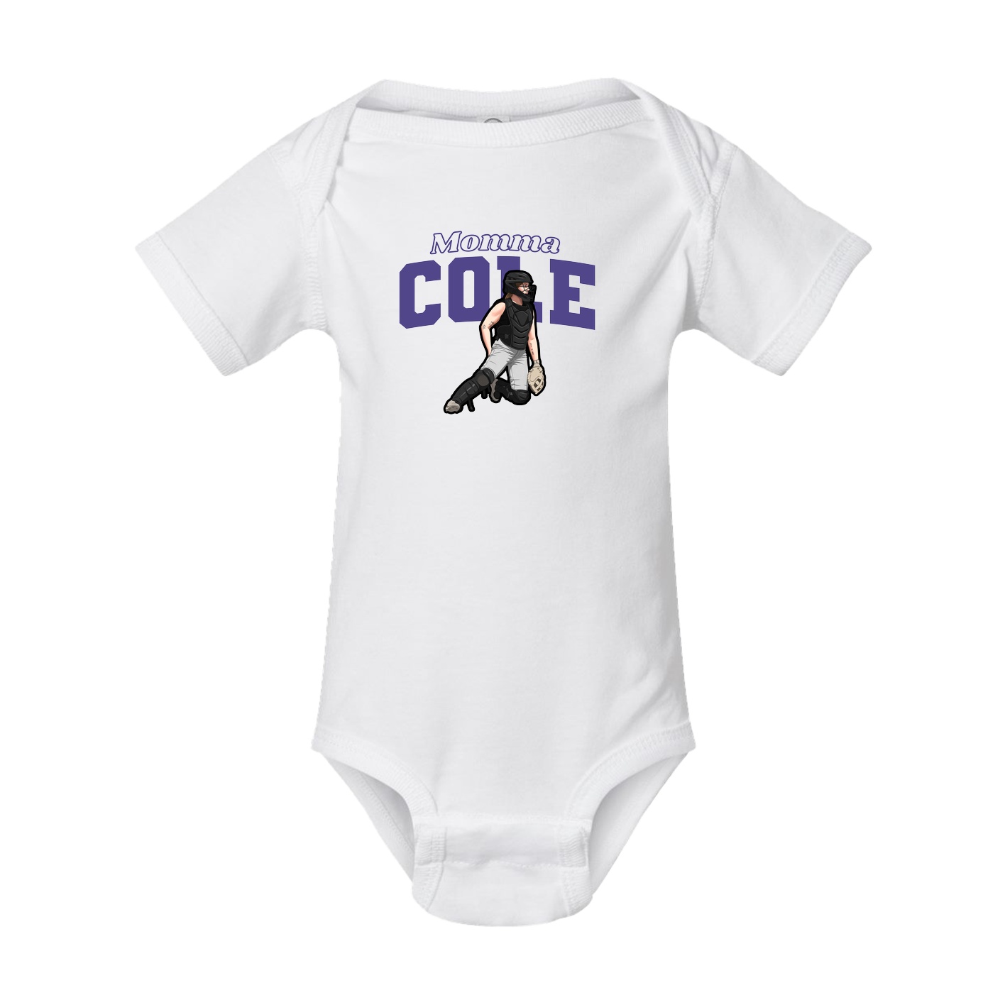 Baby Onesie — Mothers Day Block in White