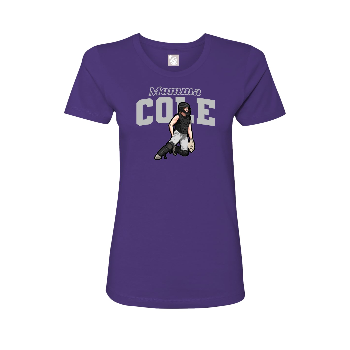Womens Tee — Mothers Day Block in Purple
