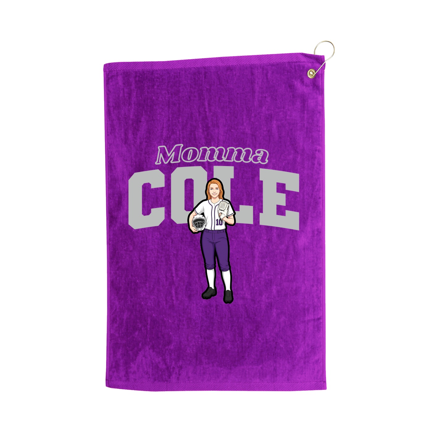 Golf Towel — Mothers Day Block in Purple