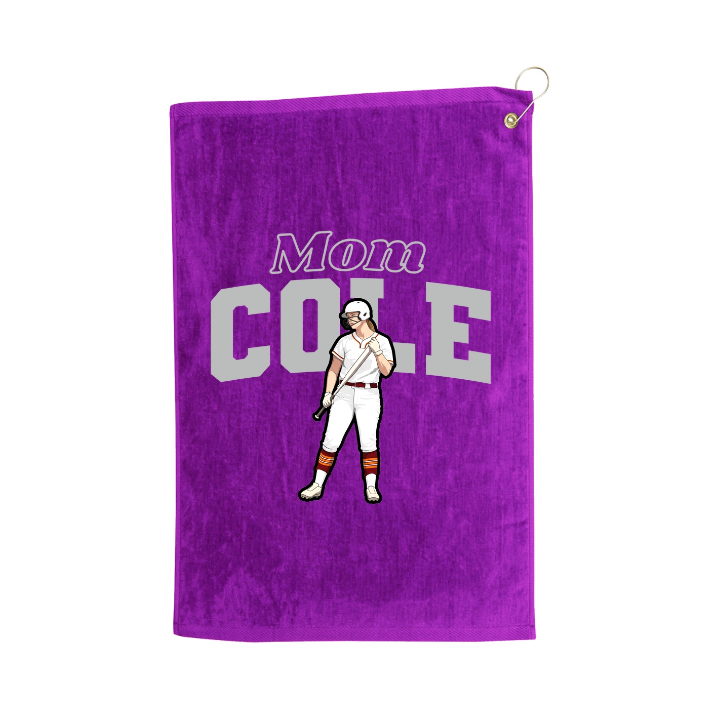 Golf Towel — Mothers Day Block in Purple