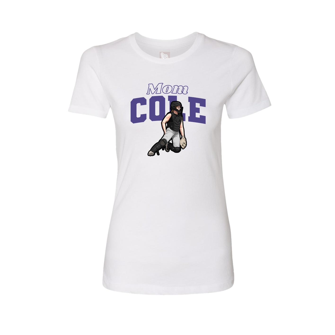 Womens Tee — Mothers Day Block in White