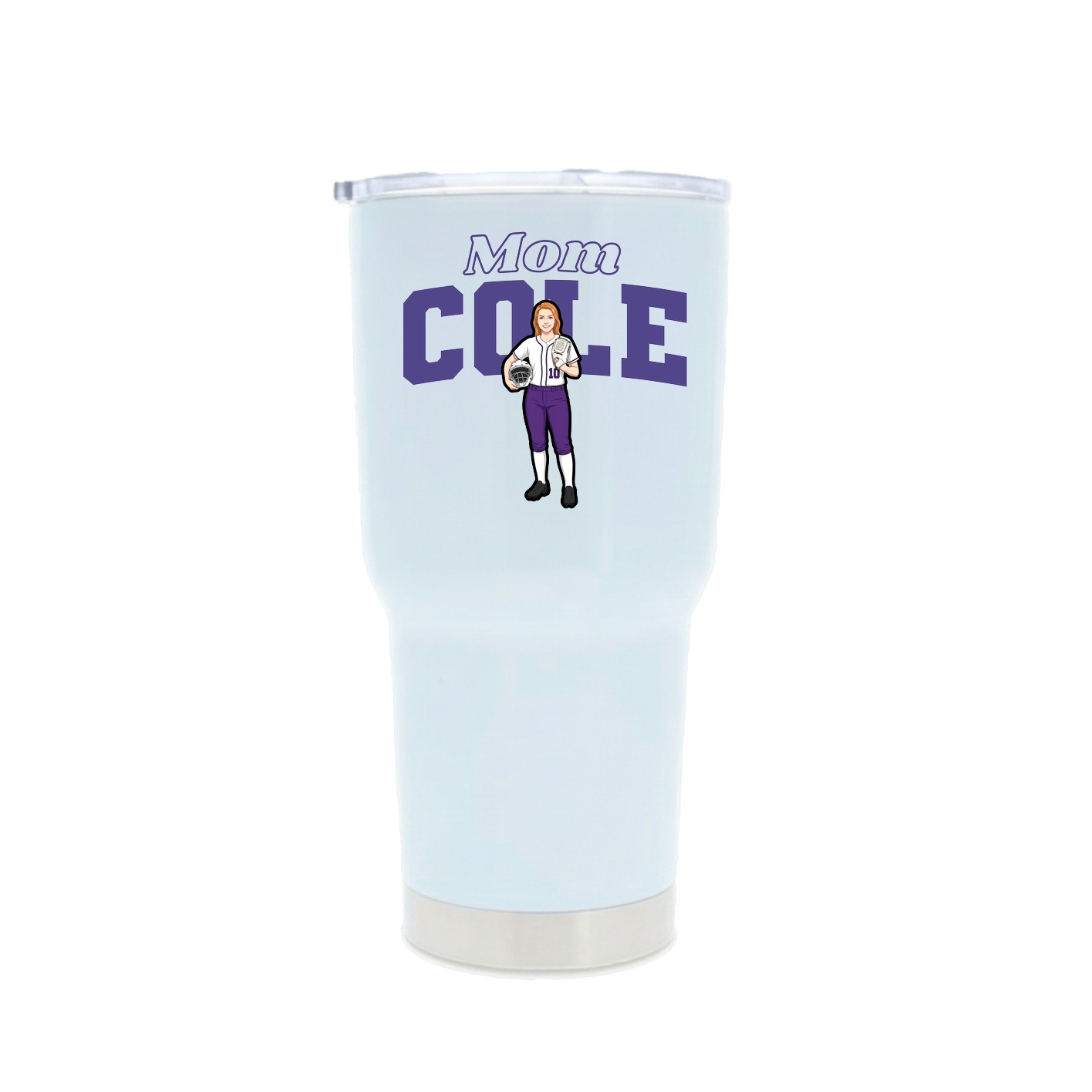 30oz Stainless Steel Tumbler — Mothers Day Block in White