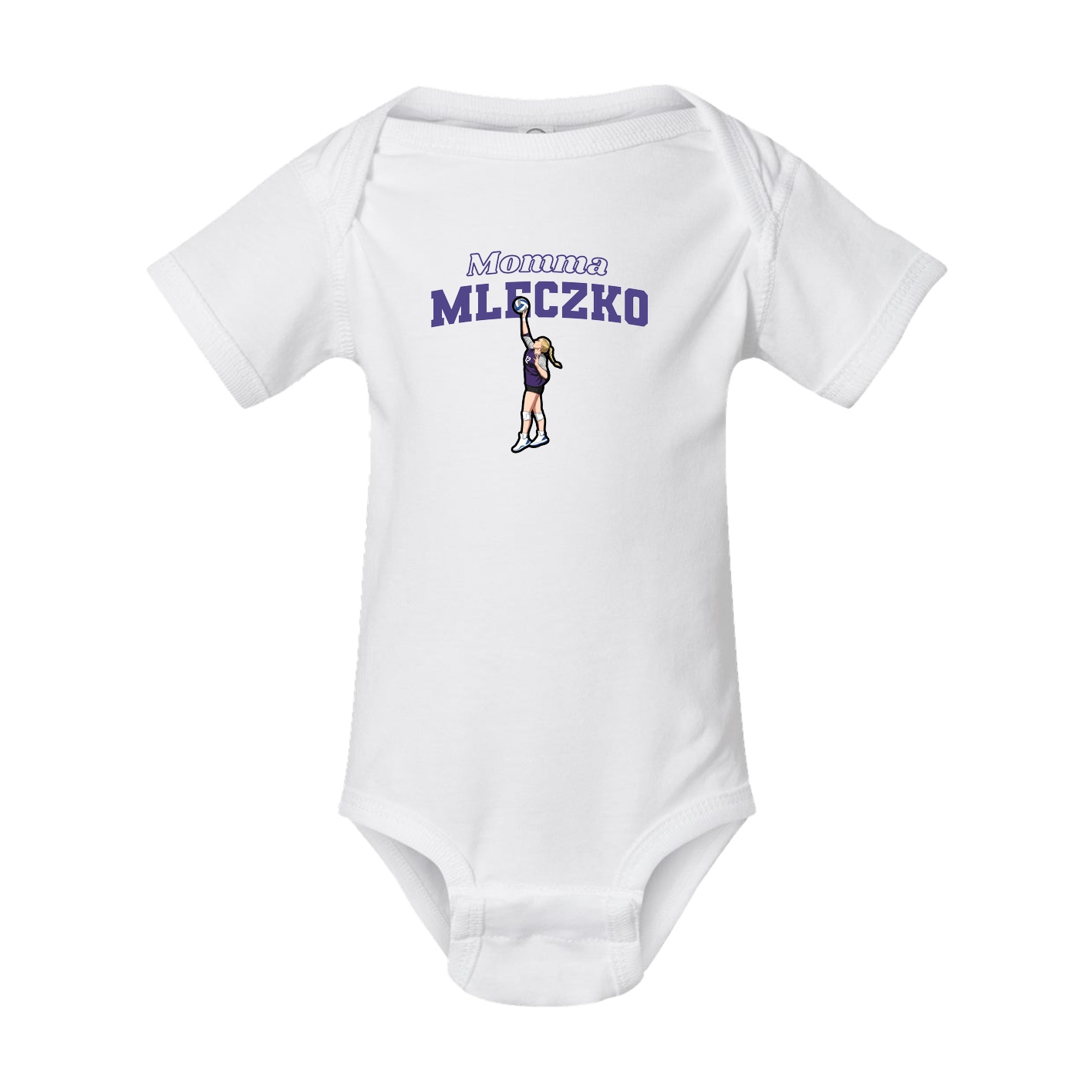 Baby Onesie — Mothers Day Block in White