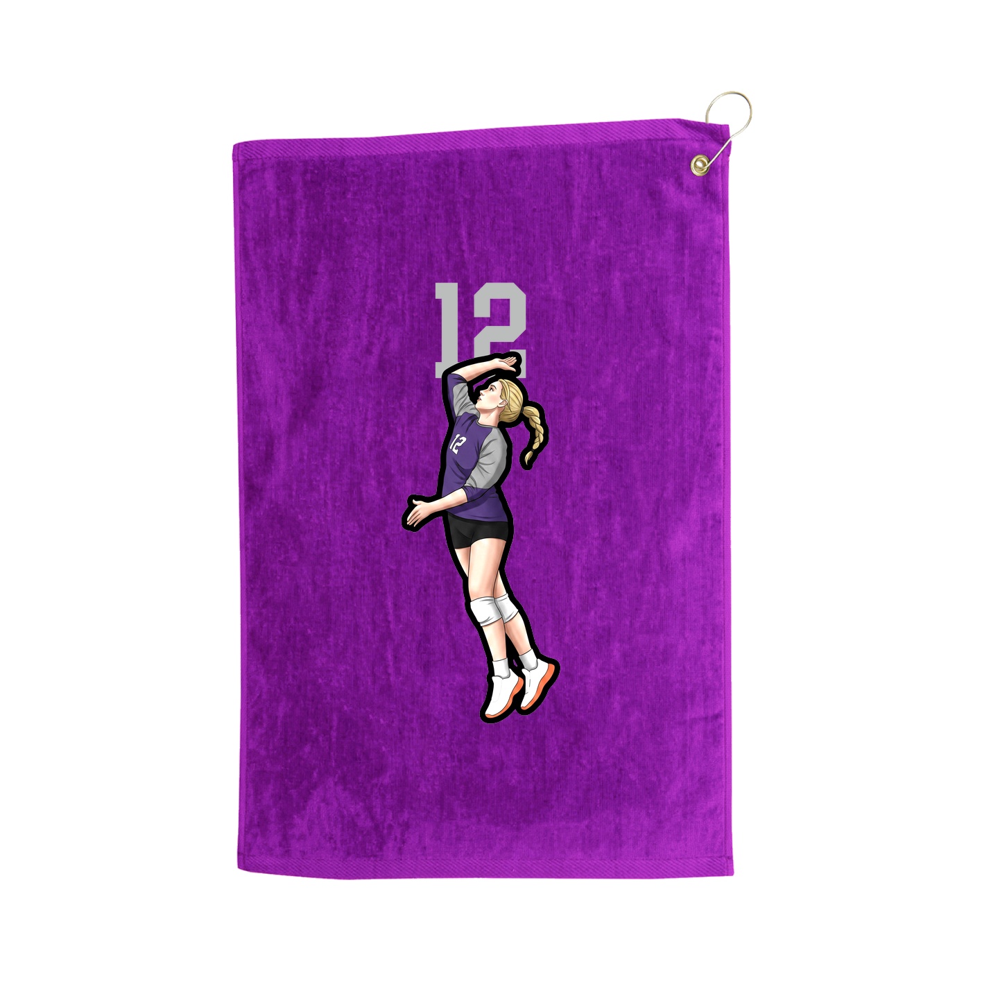 Golf Towel — Number Top in Purple