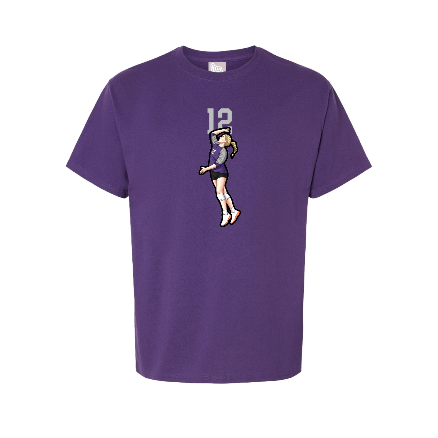 Youth Tee — Number Top in Purple