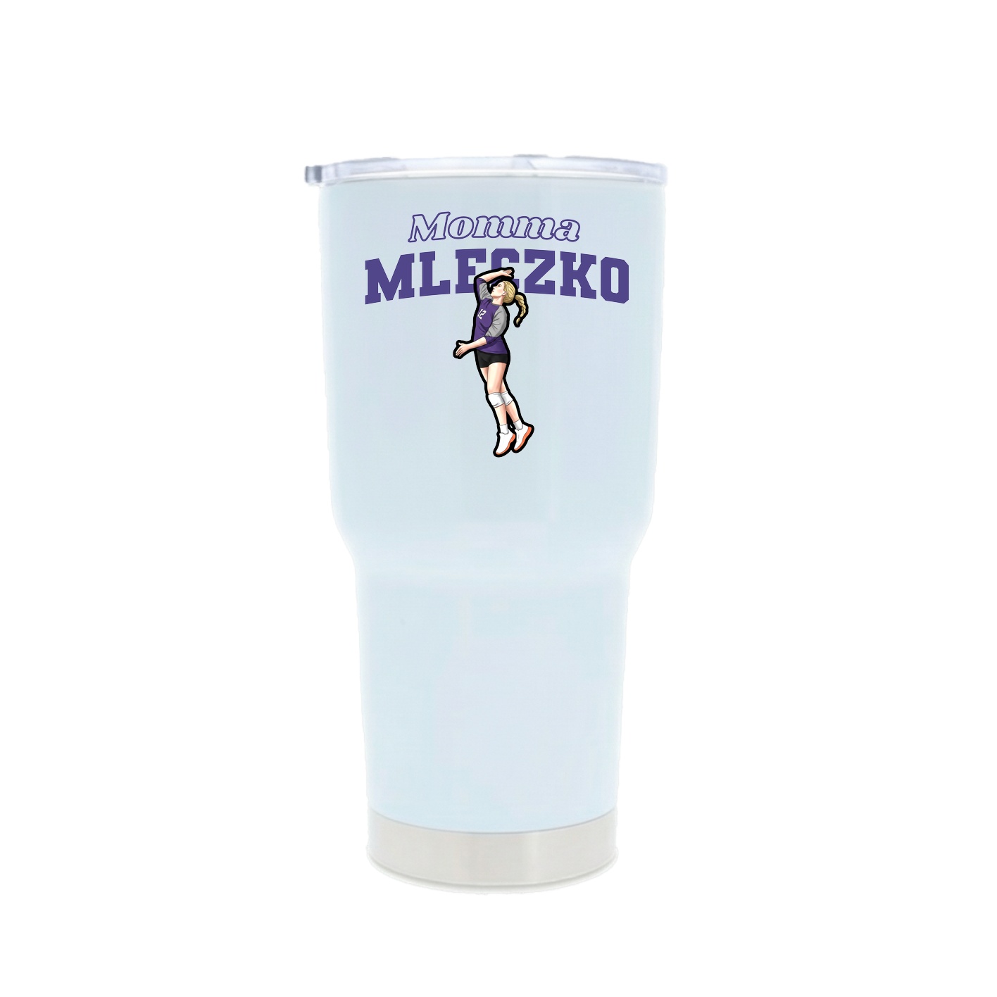 30oz Stainless Steel Tumbler — Mothers Day Block in White