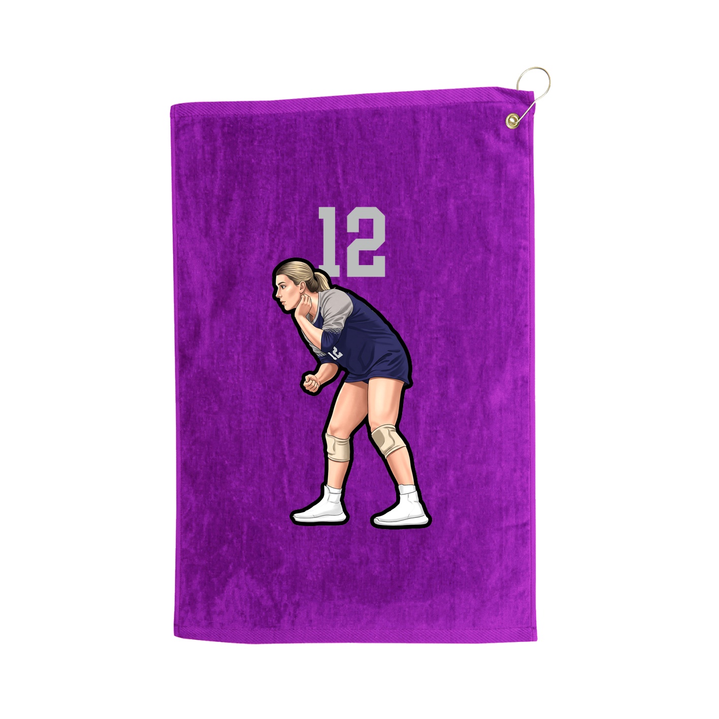 Golf Towel — Number Top in Purple