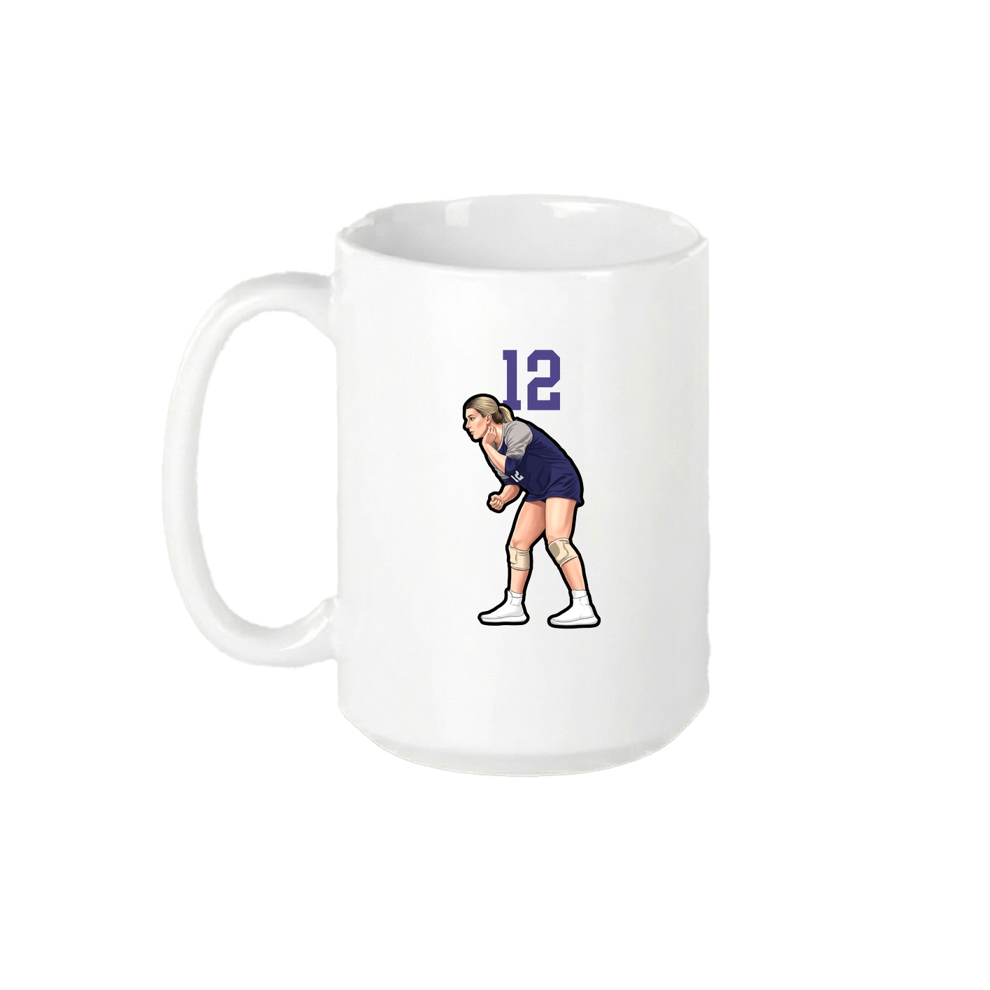 15oz Coffee Mug — Number Top in White
