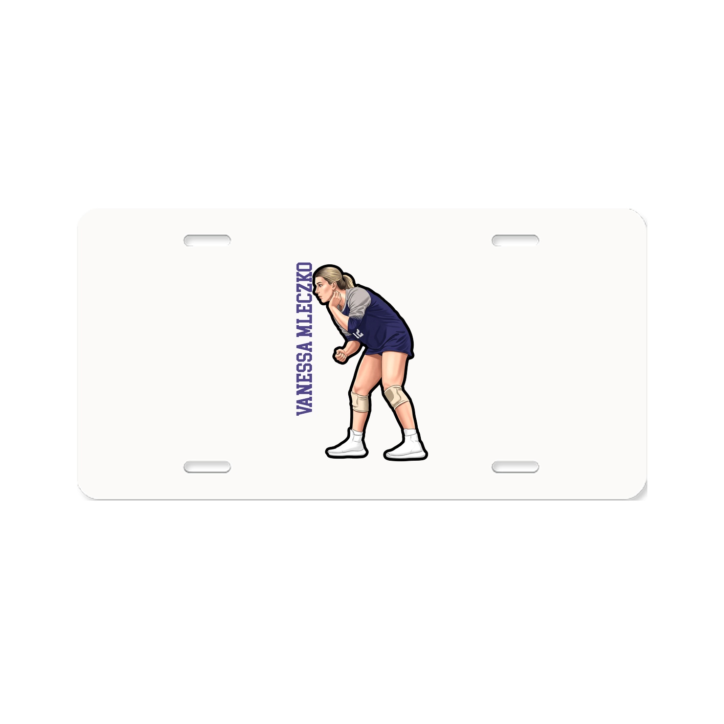 License Plate — Name Vertical in Classic