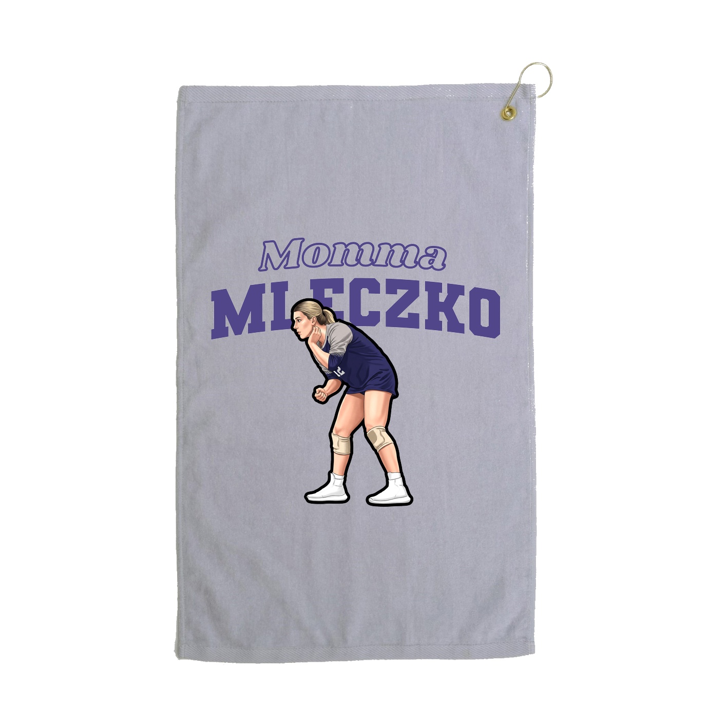 Golf Towel — Mothers Day Block in Grey