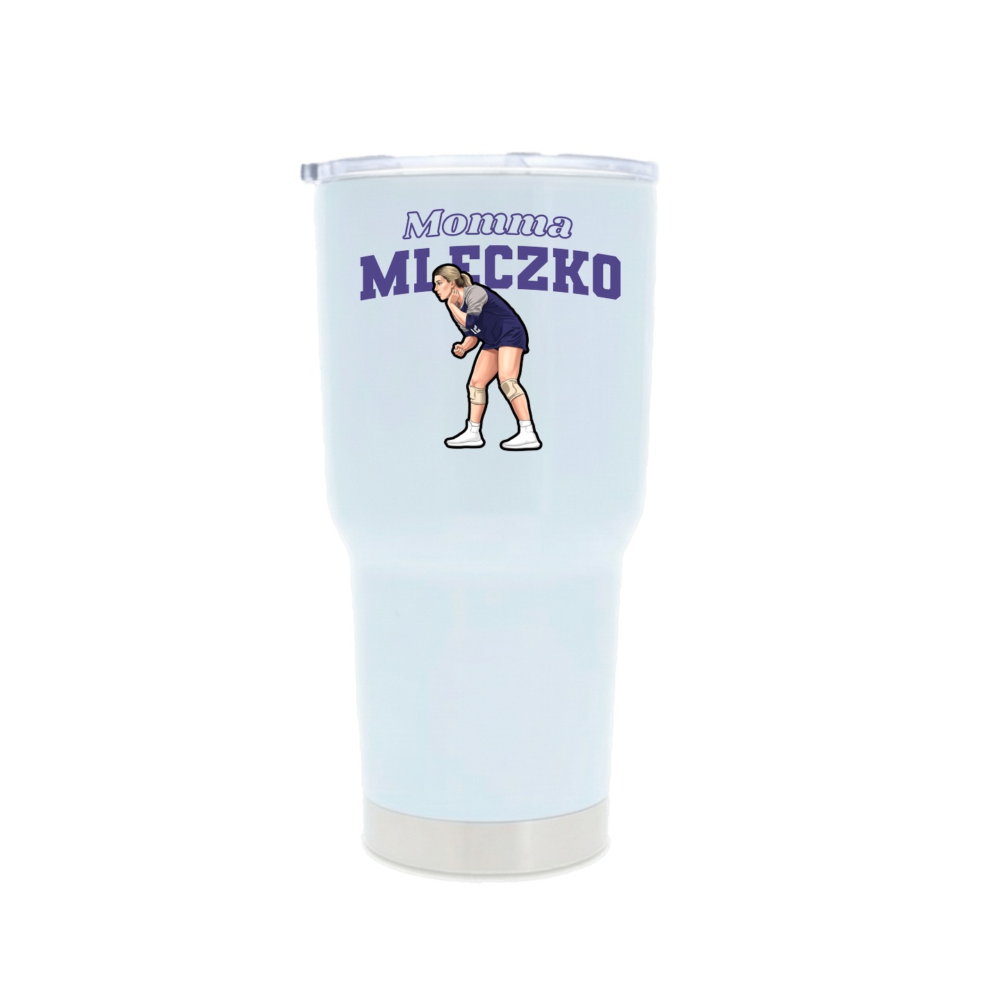 30oz Stainless Steel Tumbler — Mothers Day Block in White