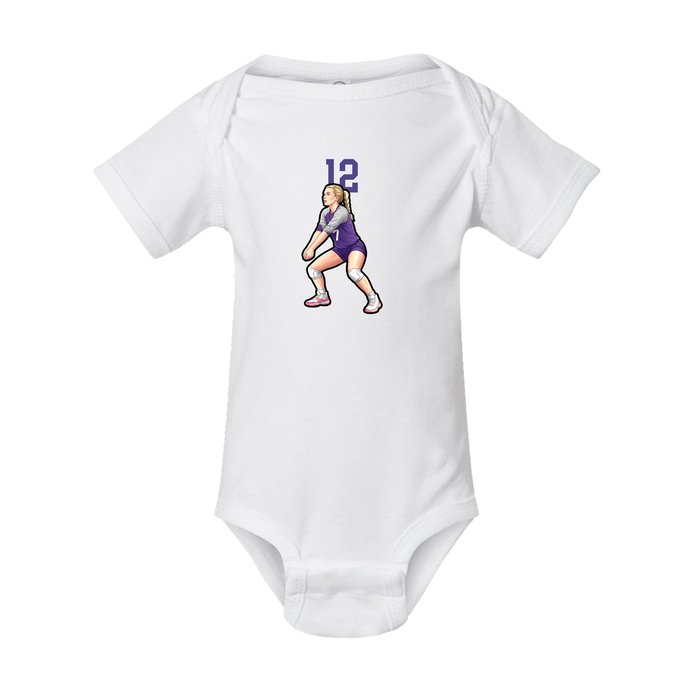 Baby Onesie — Number Top in White