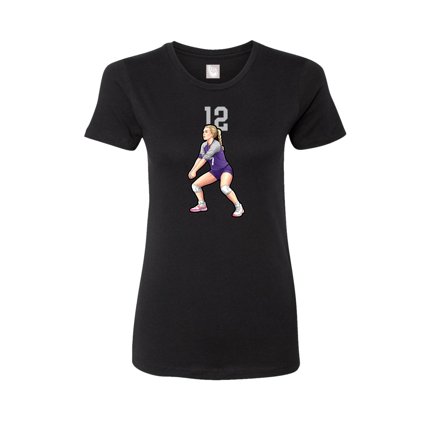 Womens Tee — Number Top in Black