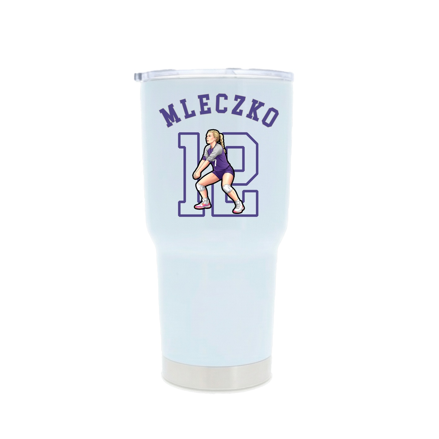 30oz Stainless Steel Tumbler — Shirsey Arch in White