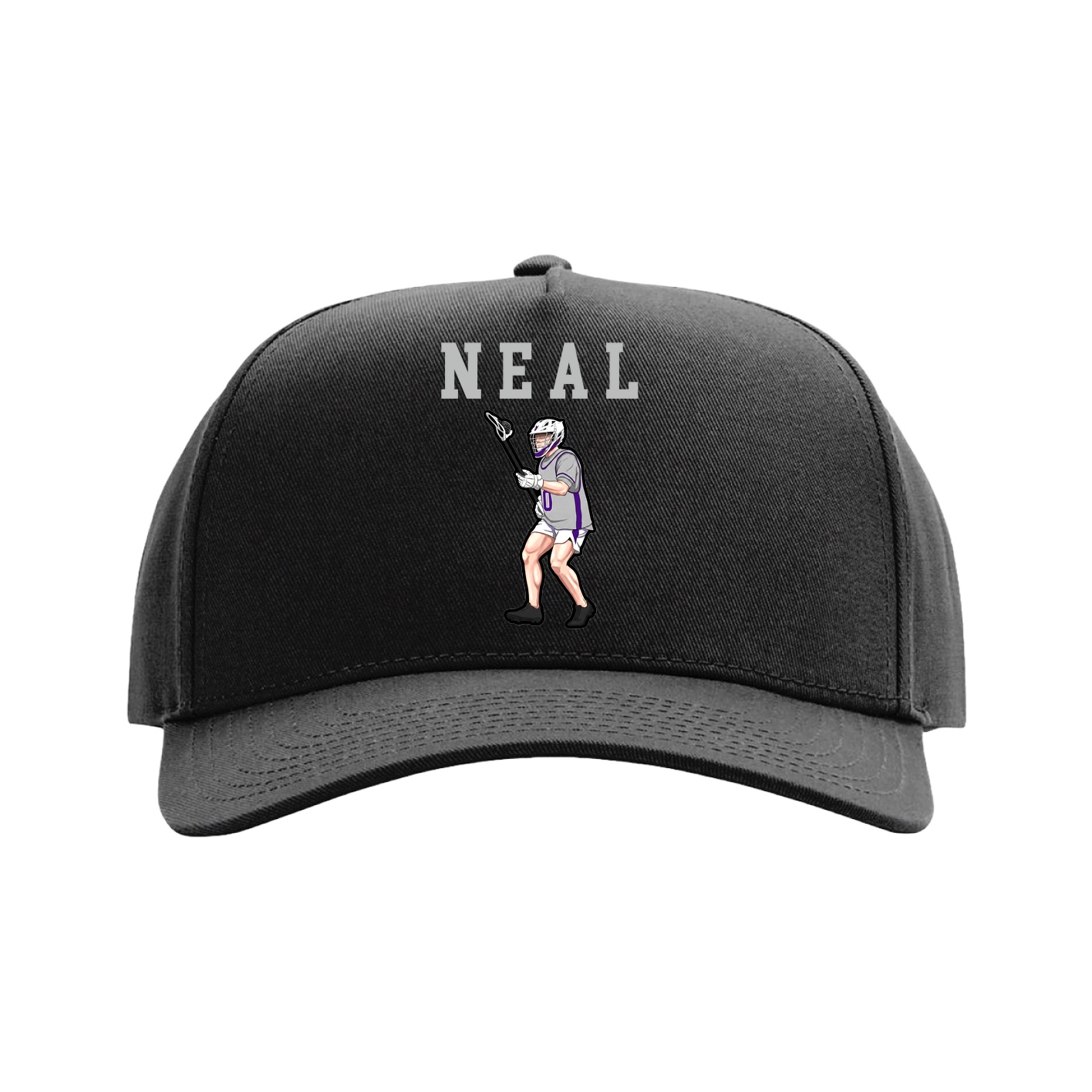 Full Fabric Five-Panel Champ Cap — Shirsey in Black