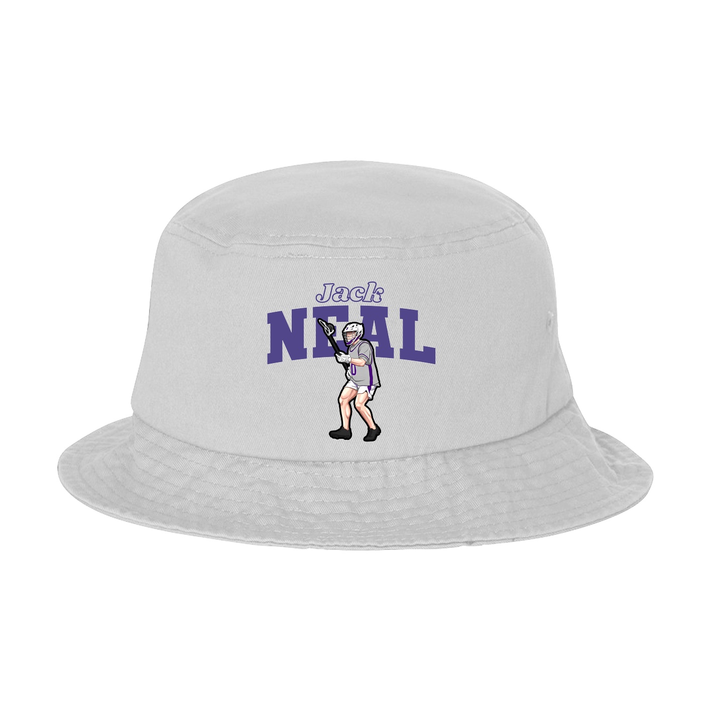 Bucket Cap — Name Arch in White