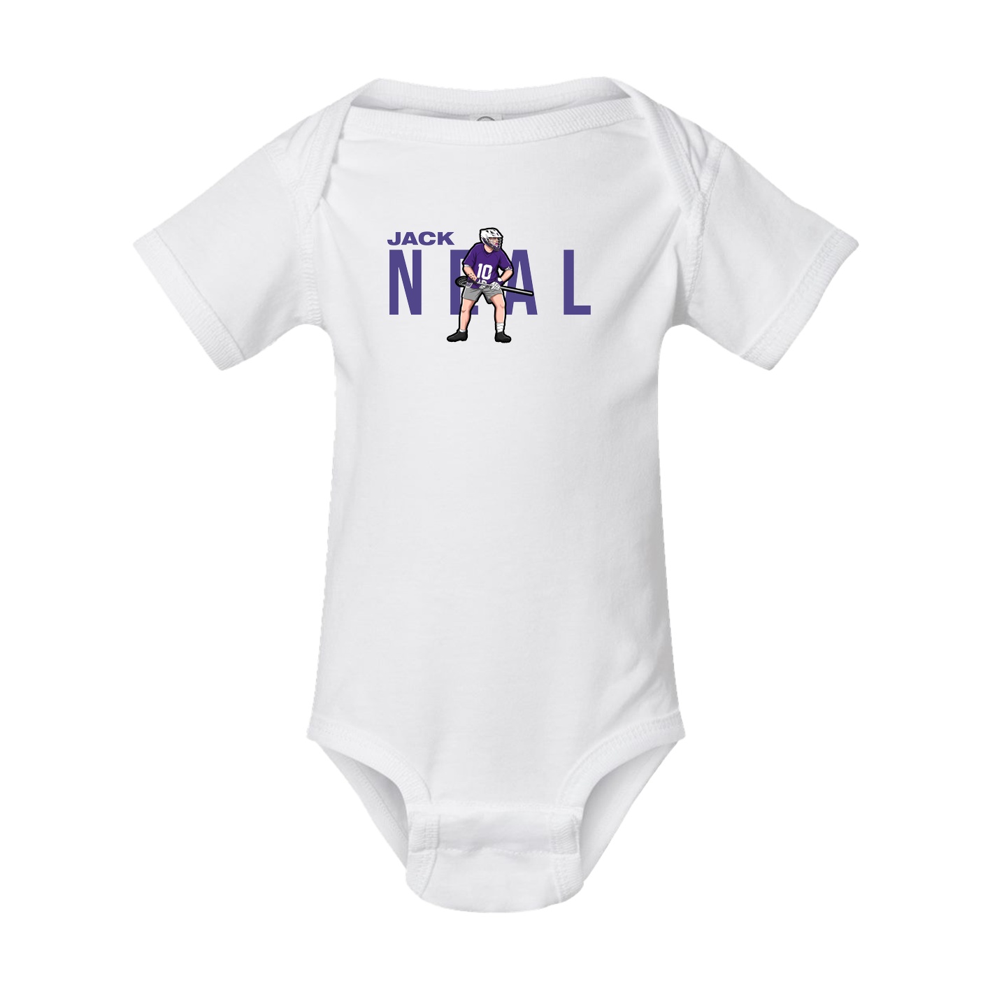 Baby Onesie — Player Name in White