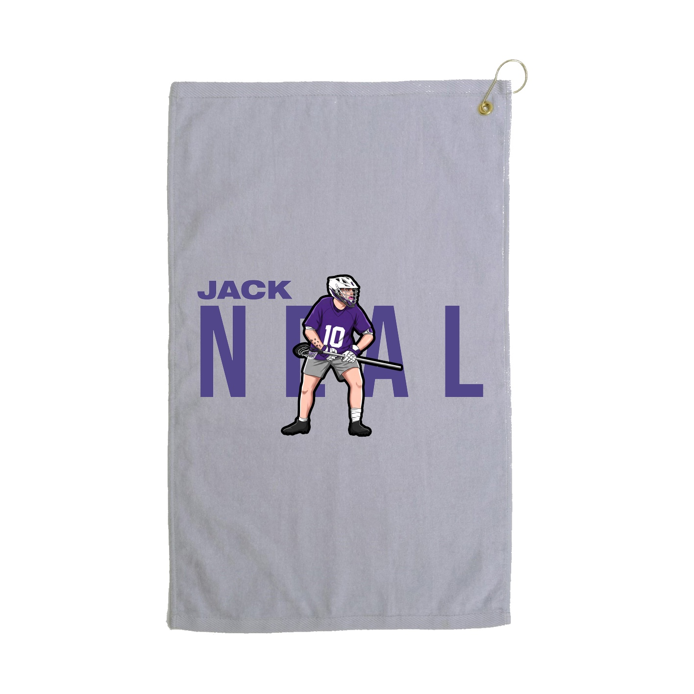 Golf Towel — Player Name in Grey