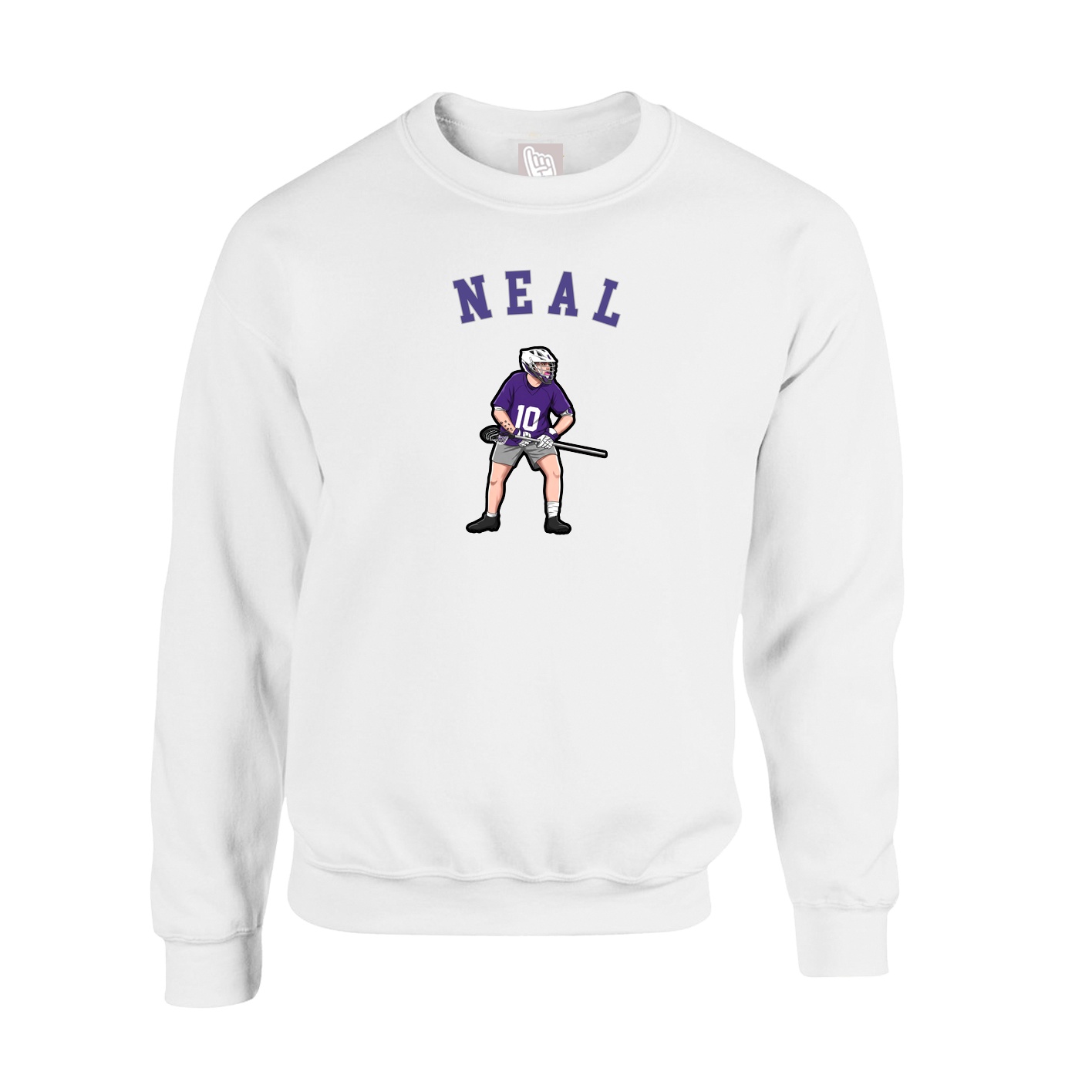 Fleece Crew — Shirsey Arch in White