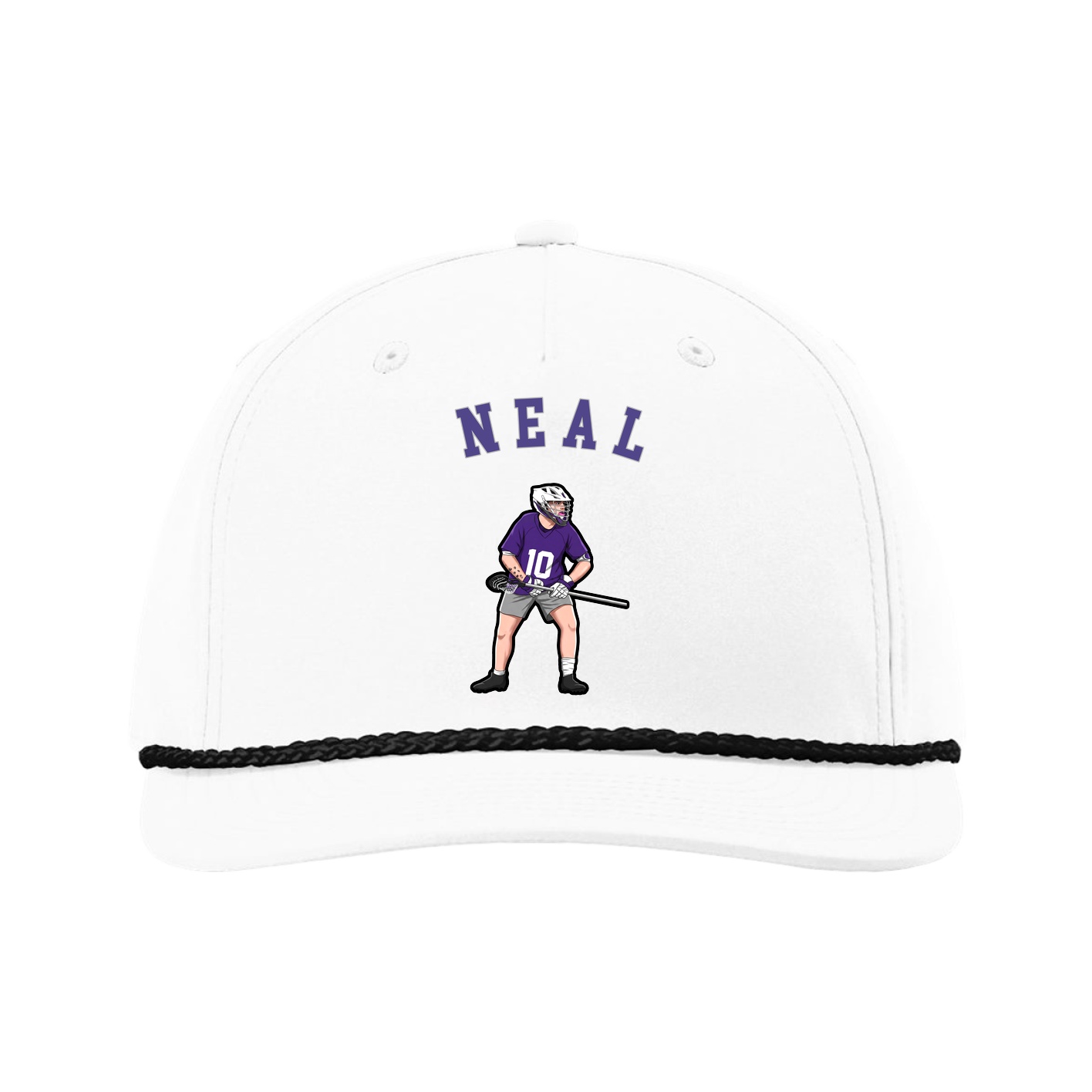 Five-Panel Classic Rope Cap — Shirsey Arch in White