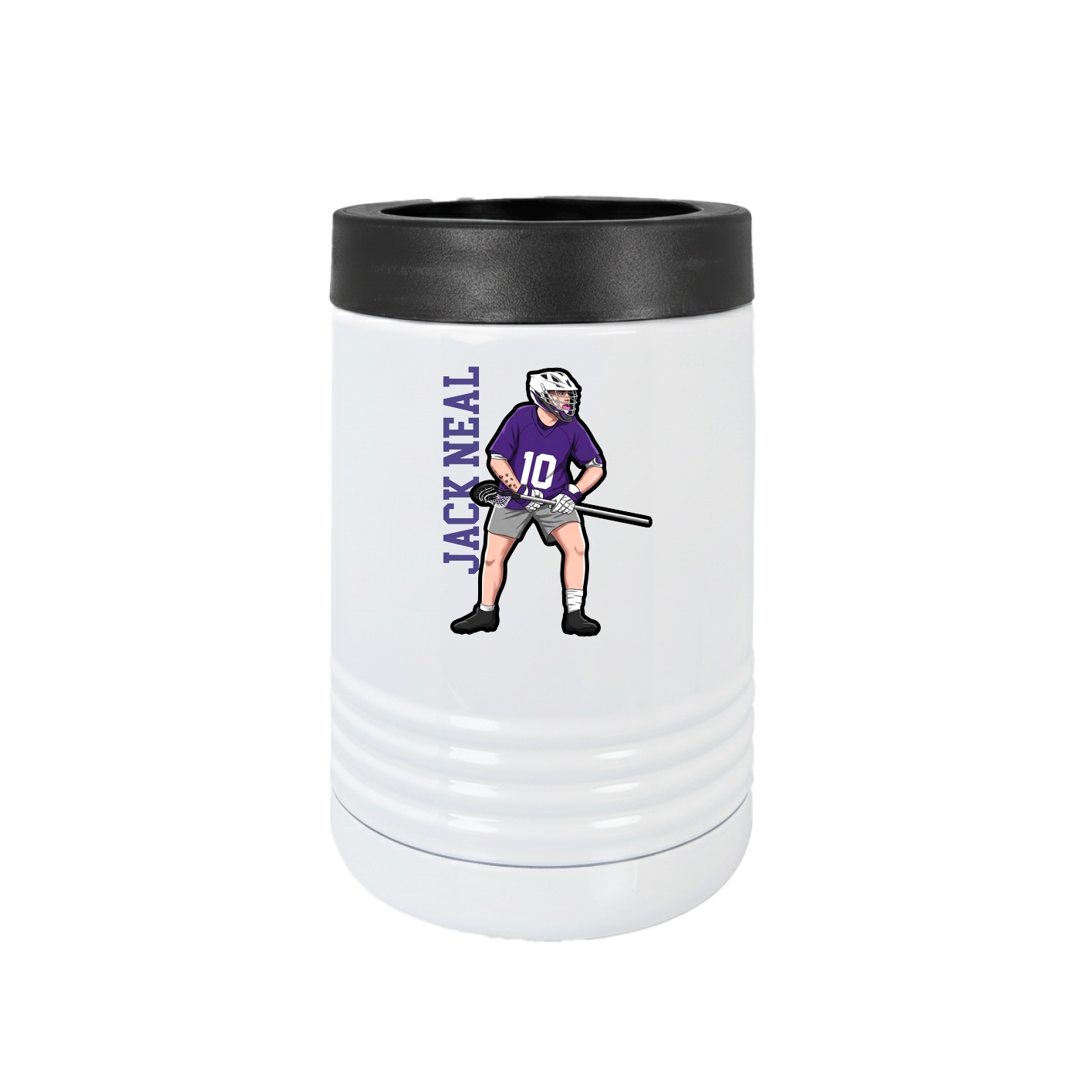Beverage Holder — Name Vertical in White
