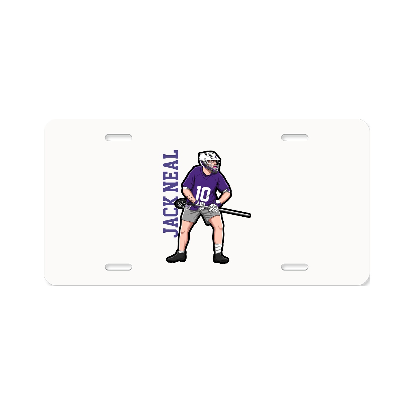 License Plate — Name Vertical in Classic