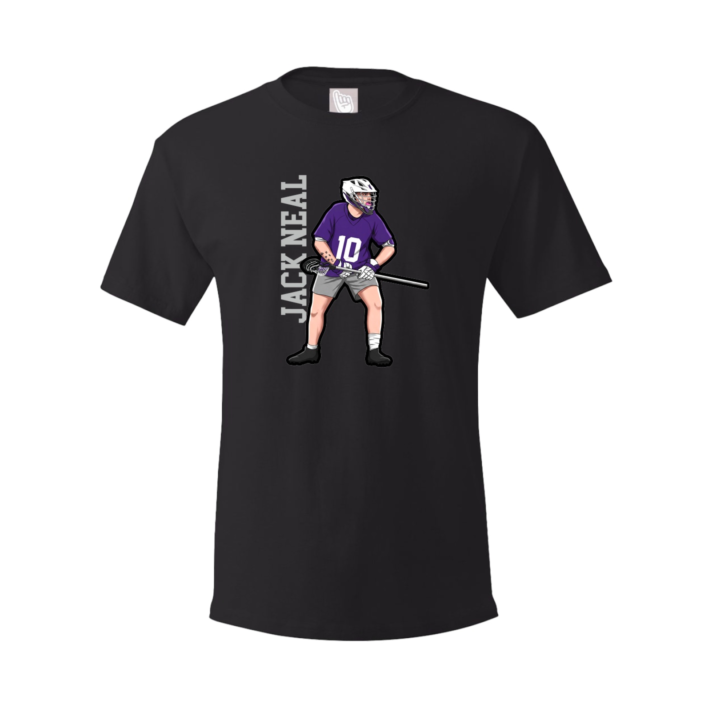Youth Tee — Name Vertical in Black