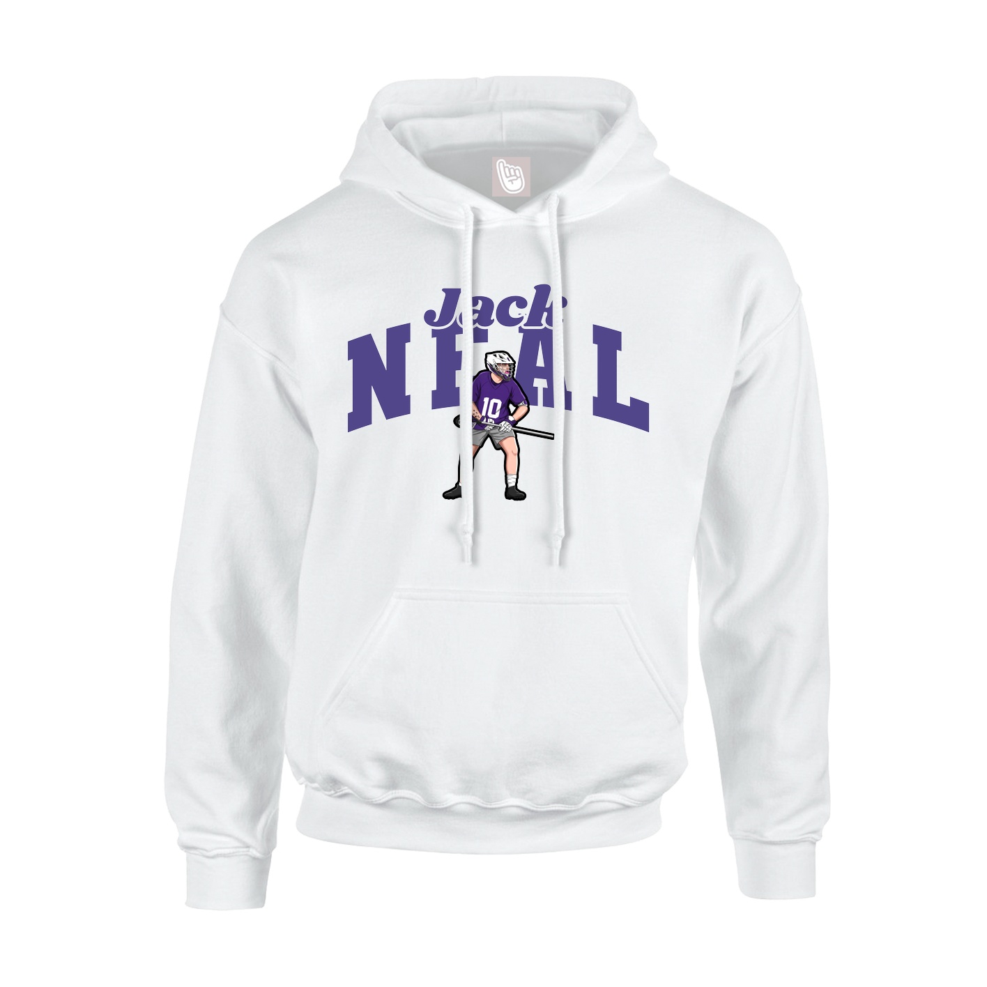 Youth Hoodie — Signature Arch in White
