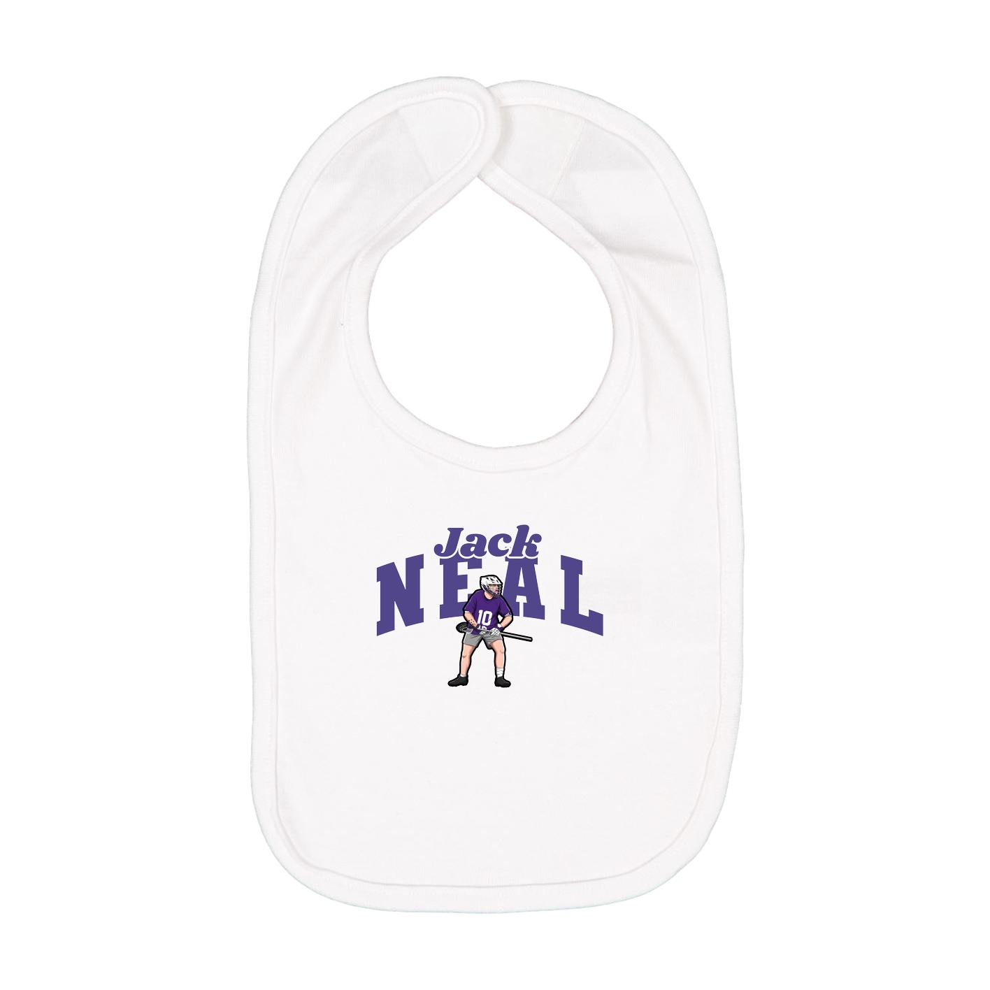 Infant Bib — Signature Arch in White