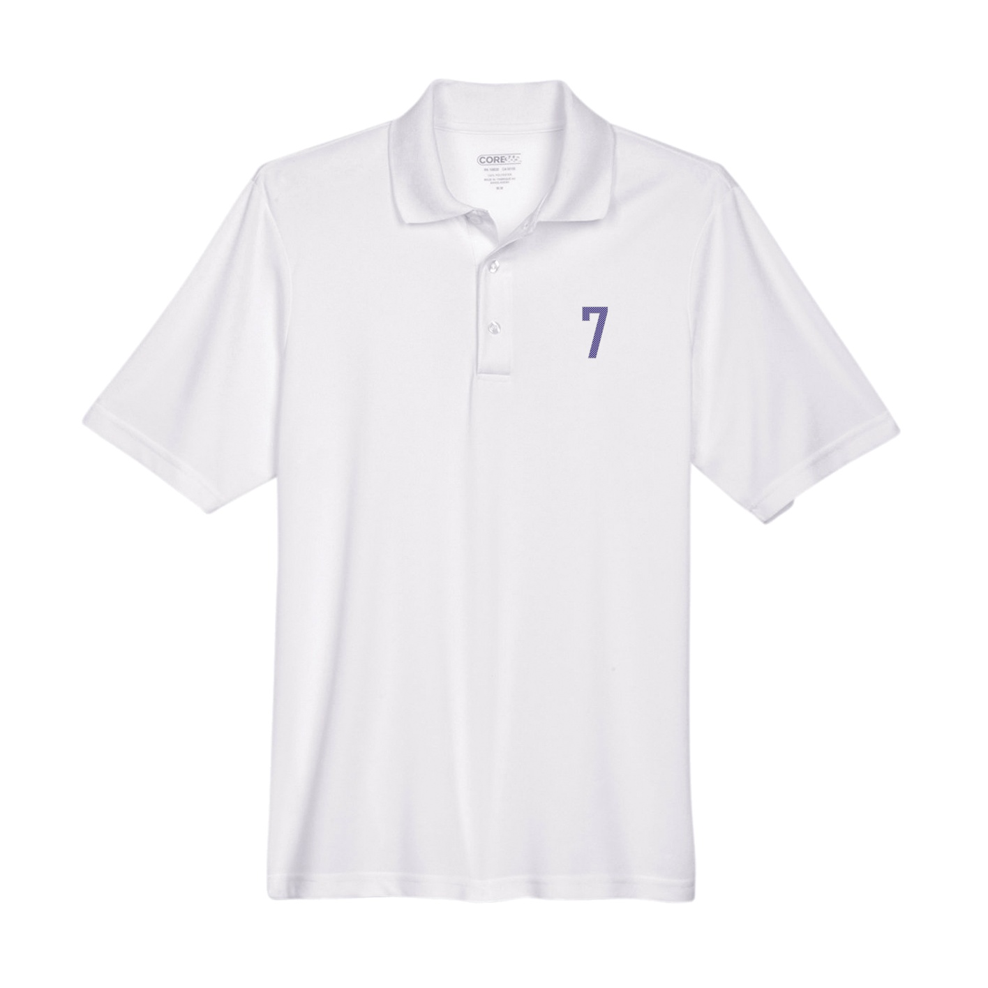 Performance Polo — Front Shirsy in White