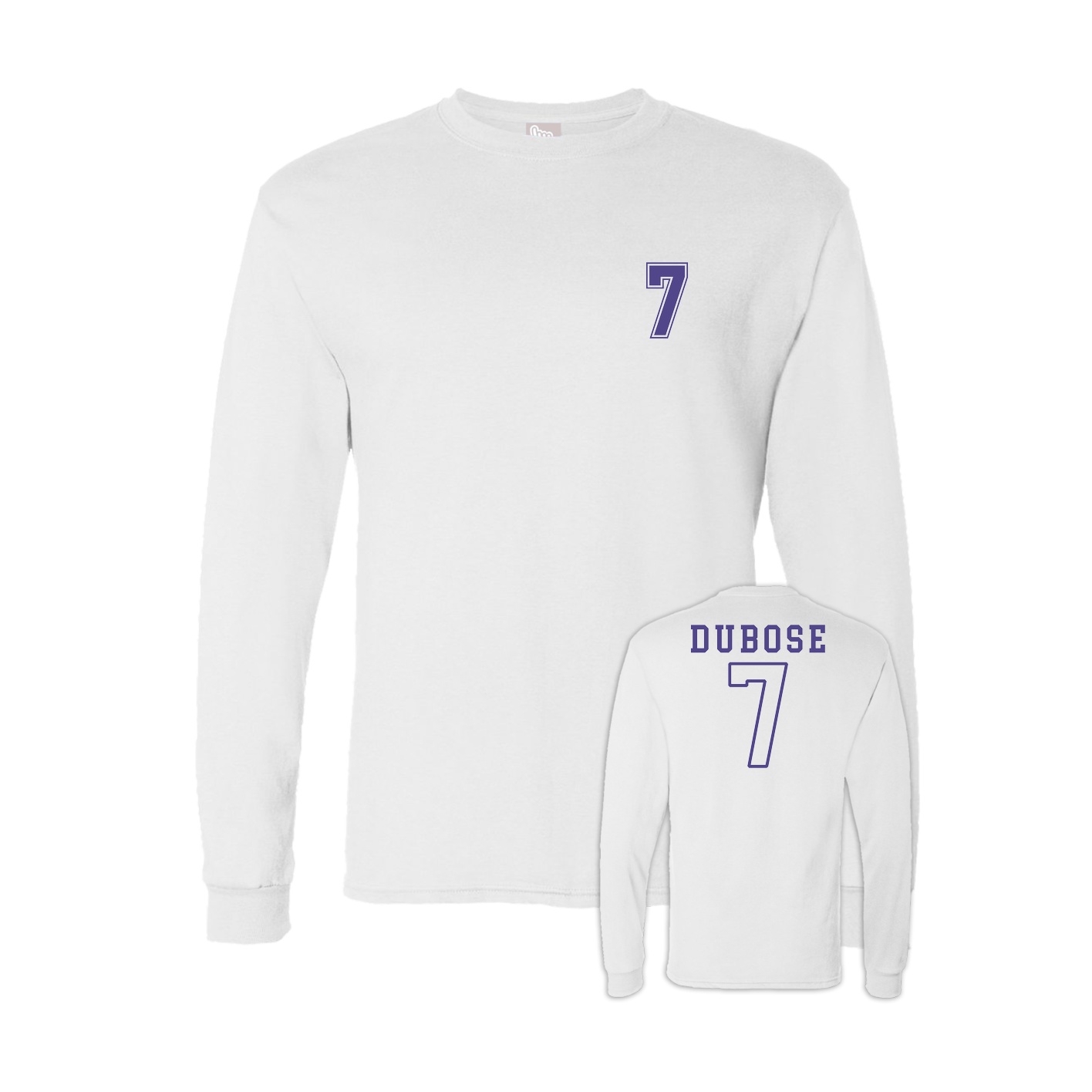 Long Sleeve Tee — Chest Back in White